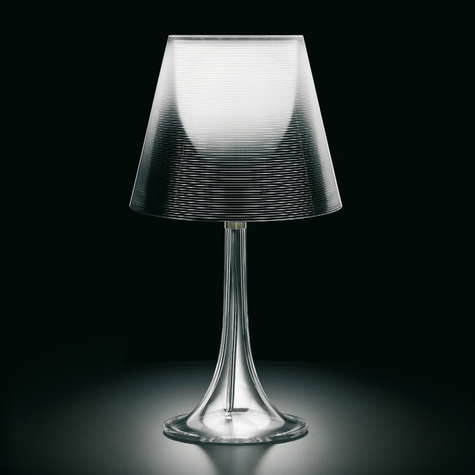 FLOS Miss K stolová lampa Philippe Starck striebro