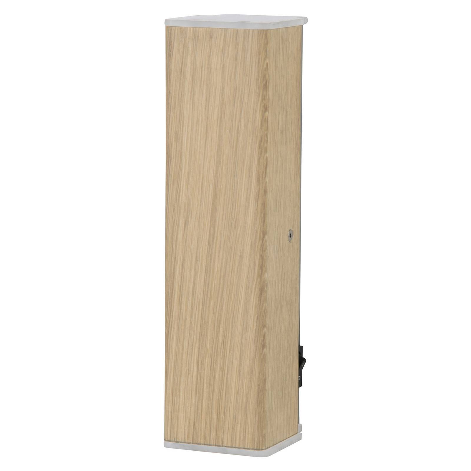 HerzBlut Leonora LED wall lamp up/down natural oak, for Living / Dining Room, solid wood, metal, plastic, 3 W, W: 6 cm, H: 21 cm