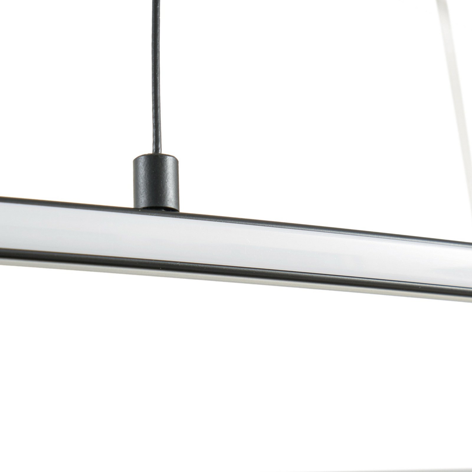 Gavril LED hanglamp, zwart, dimbaar, 100 cm - Lucande Gavril LED hanglamp, zwart, dimbaar, 100 cm - Lucande