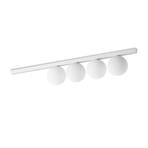 Ideal Lux candeeiro de teto Binomio, branco, 4 lâmpadas, metal, vidro