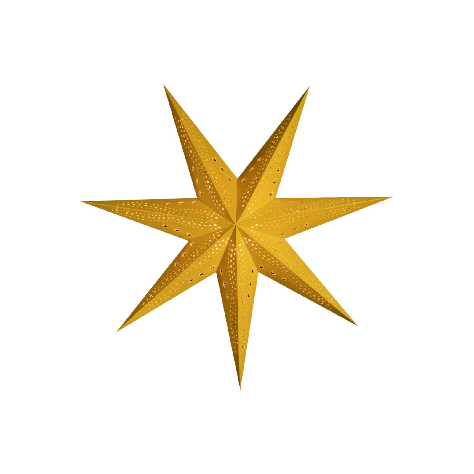 Sterntaler Samt étoile en papier, Ø 75 cm jaune