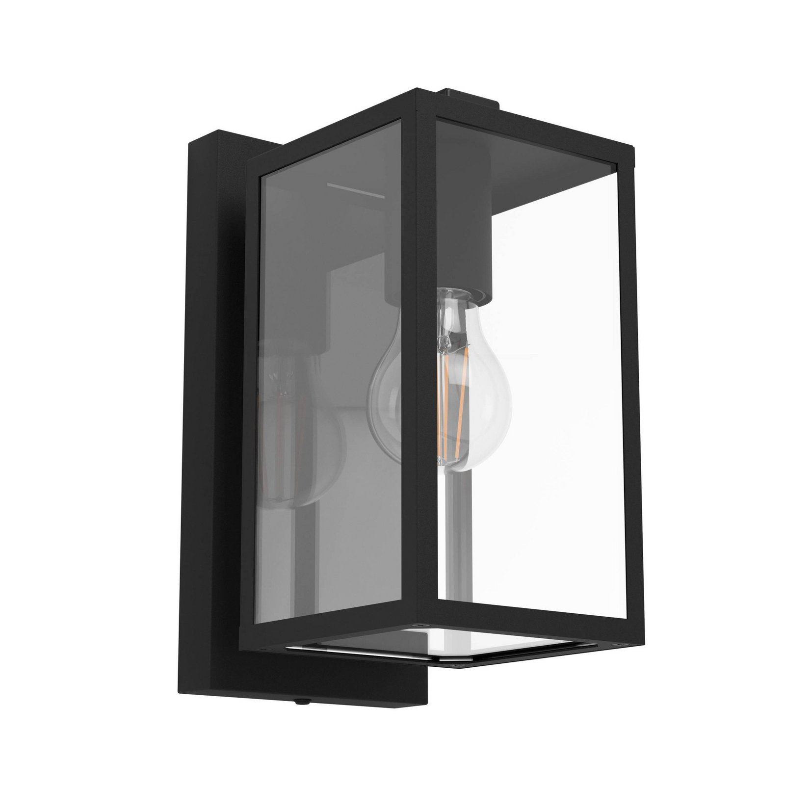 EGLO Budrone aplique exterior, negro/transparente