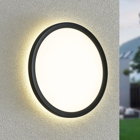 Prios Pavin outdoor wall light, house number set