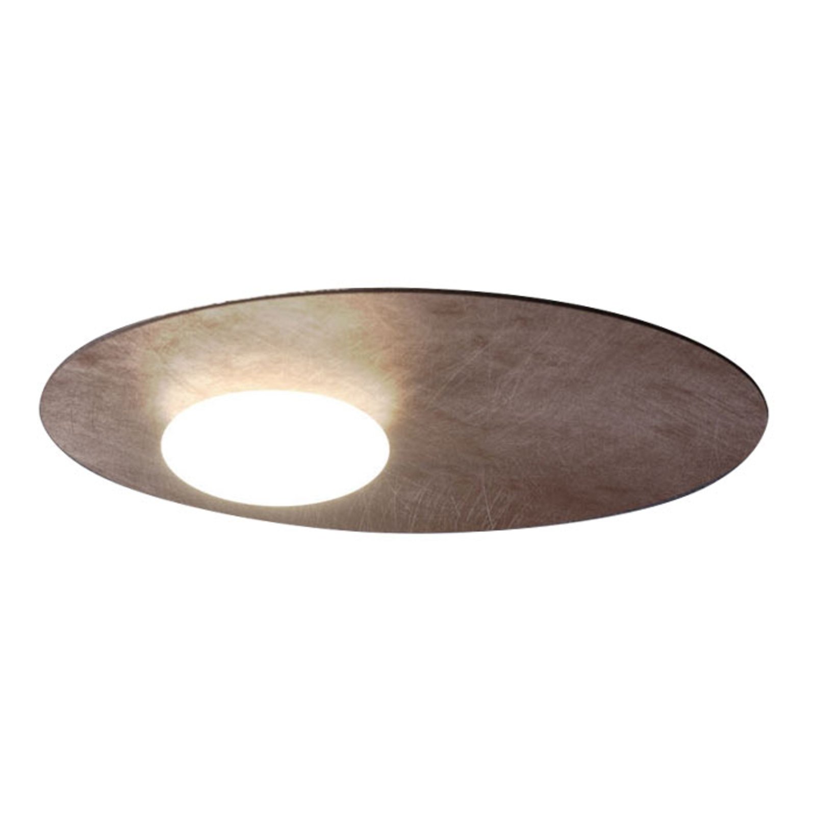 Axolight Kwic LED ceiling light, bronze Ø 48 cm