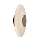 Vitrum LED-Wandlampe, braun/opal Glas/Alu, Ø 22 cm - PURE