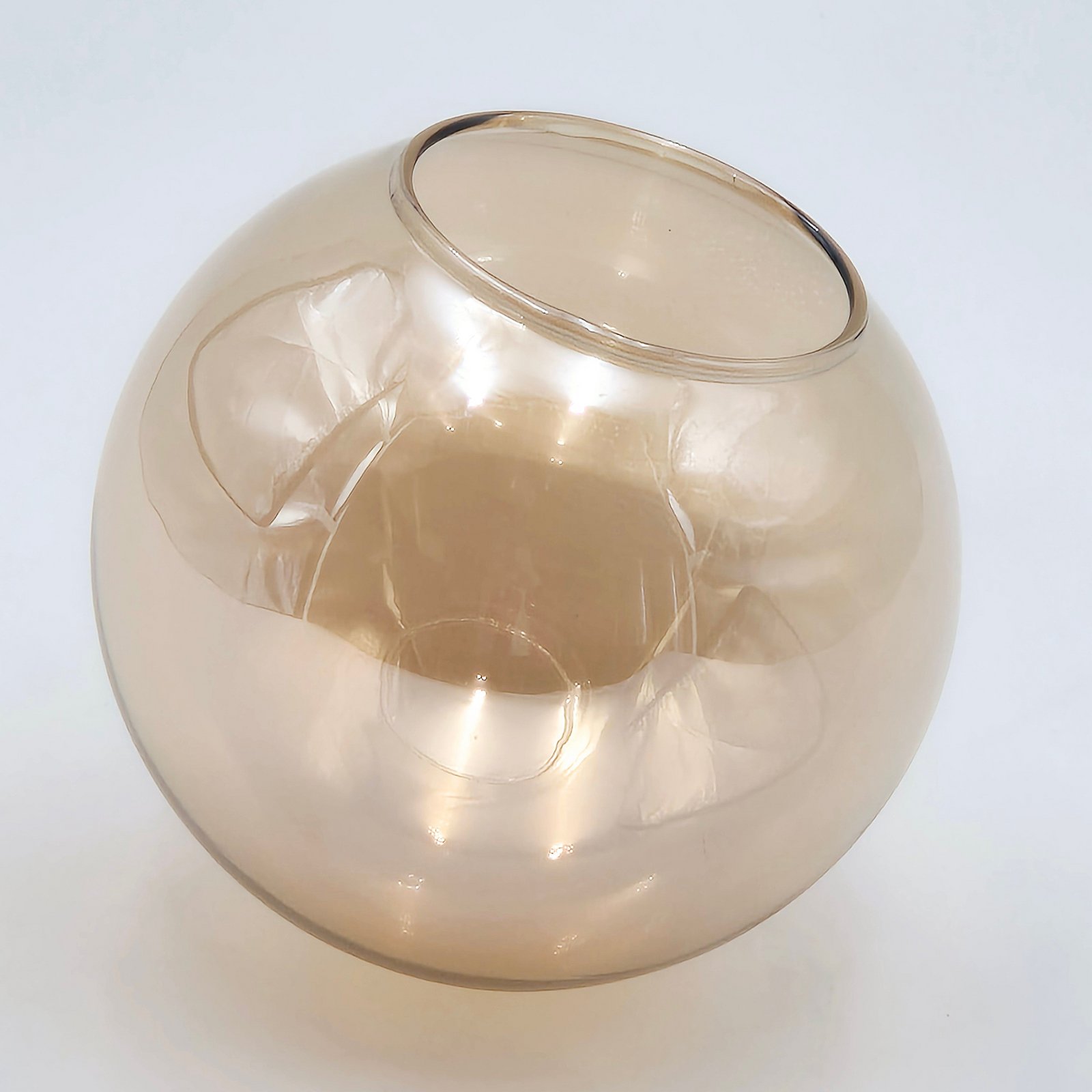Natalia ceiling lamp, gold-coloured, Ø 68 cm, glass, 8-bulb, E14