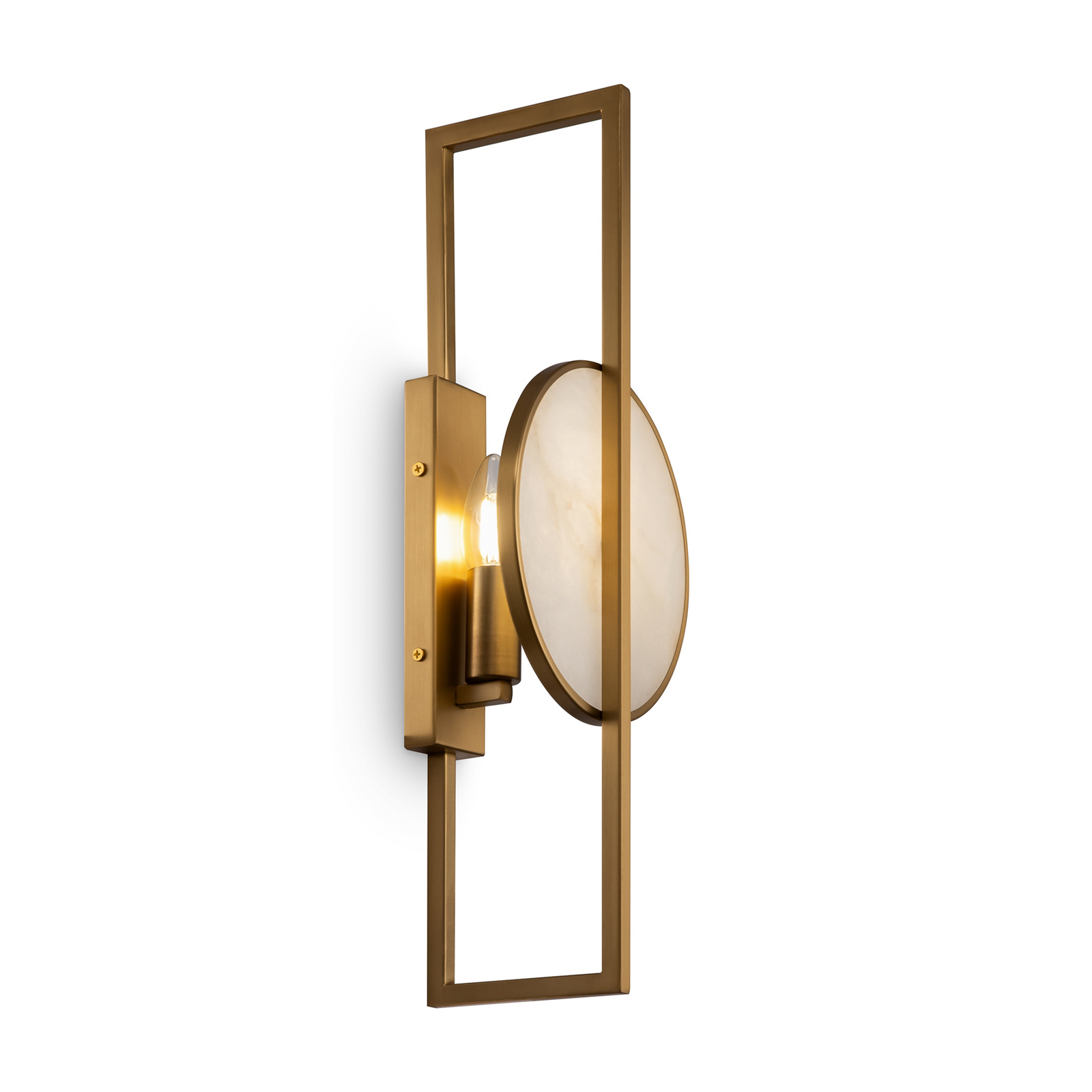 Maytoni Marmo wall light in gold with marble