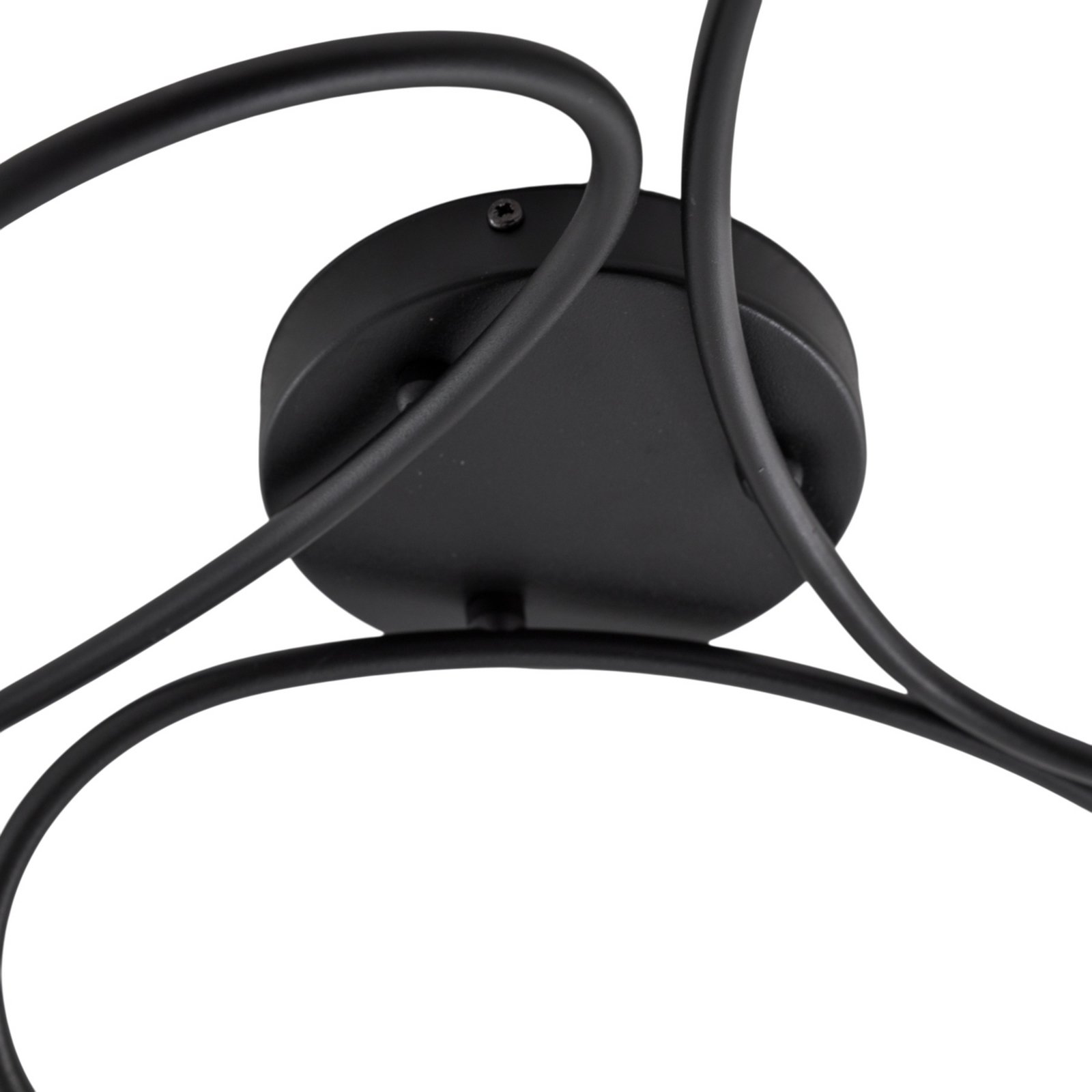 Vibra ceiling lamp, smoke grey/black, length 97 cm, 6-bulb.