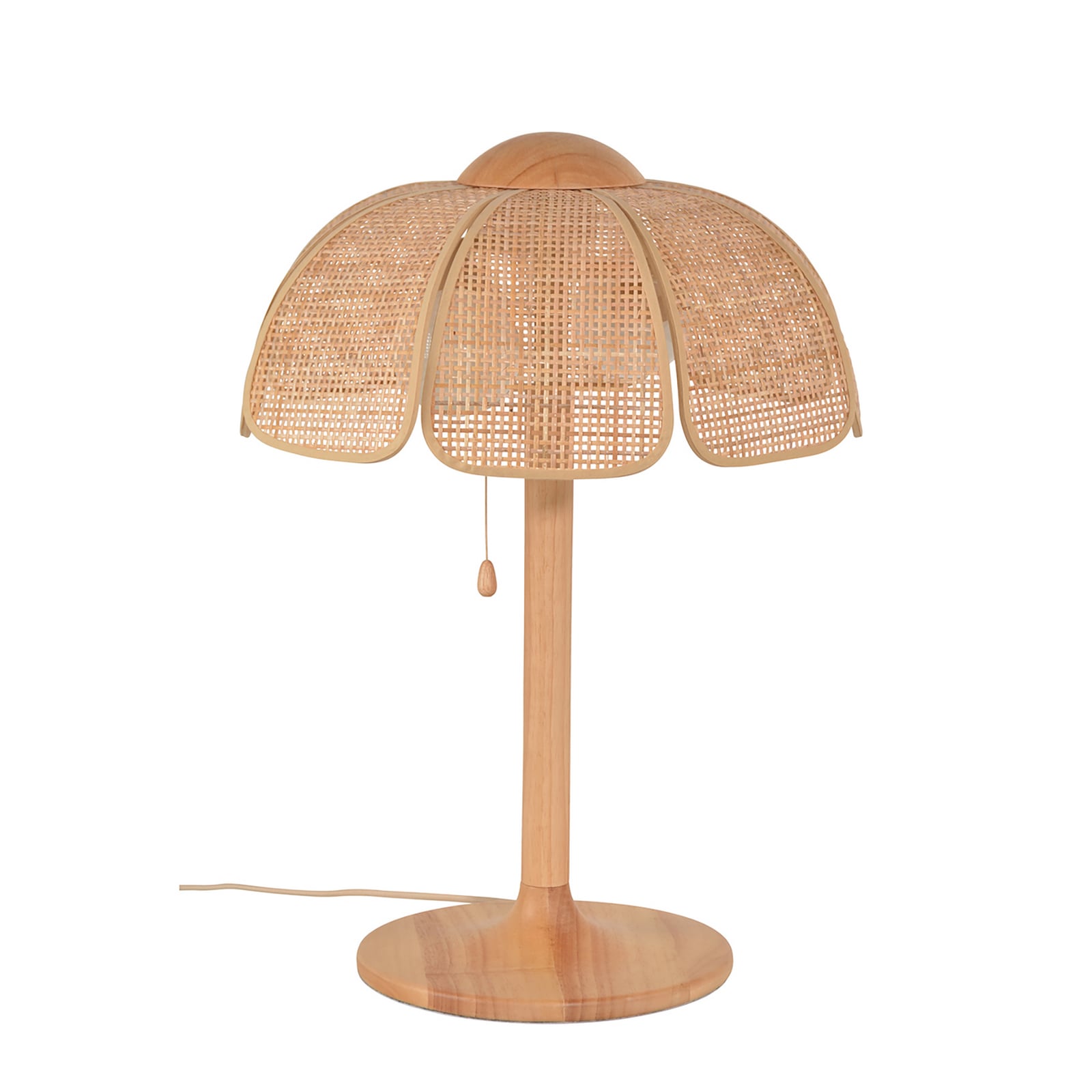Lampada da tavolo Coquillage, vimini/legno - MARKET SET