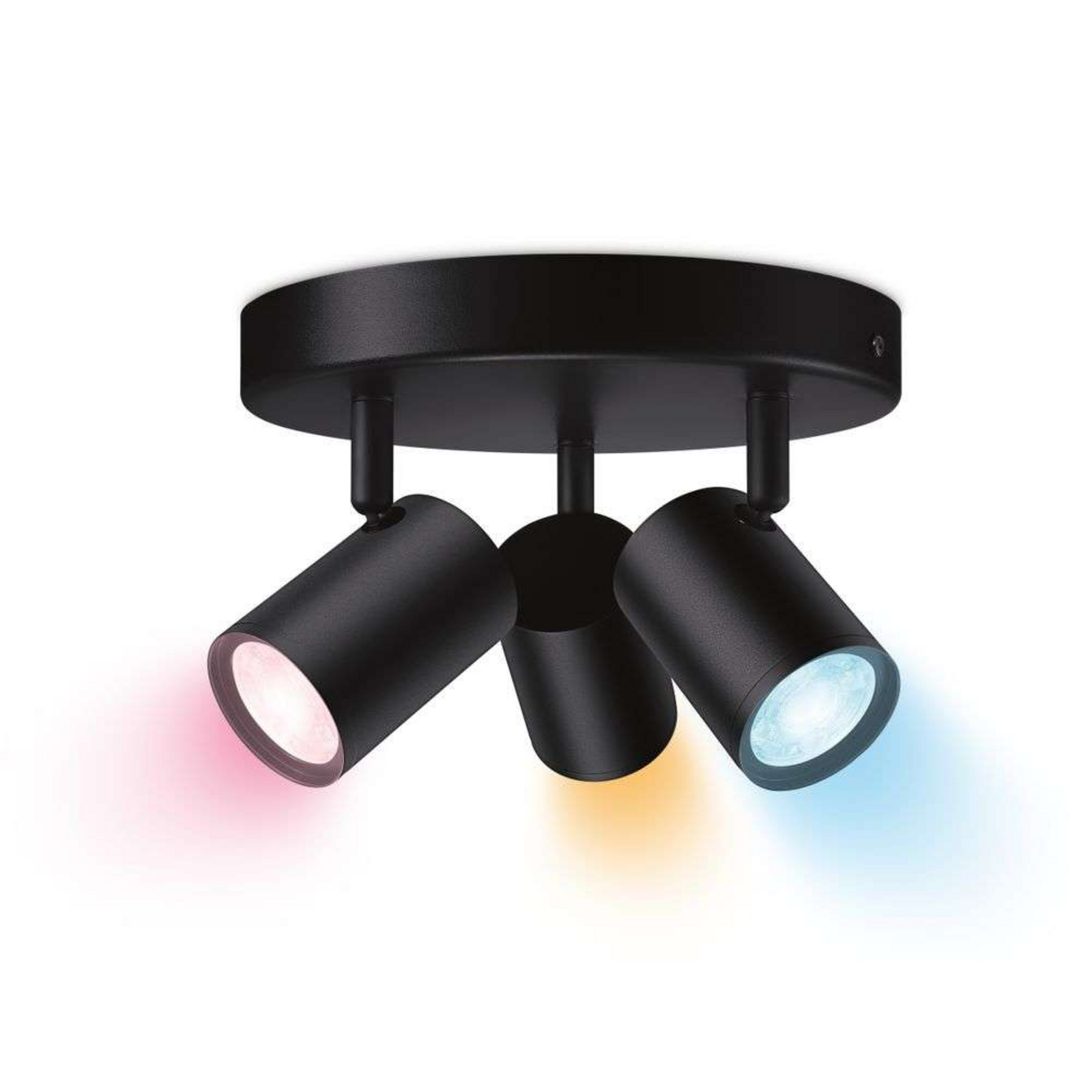 Imageo WiZ 3 Plafond Round RGB Black - WiZ