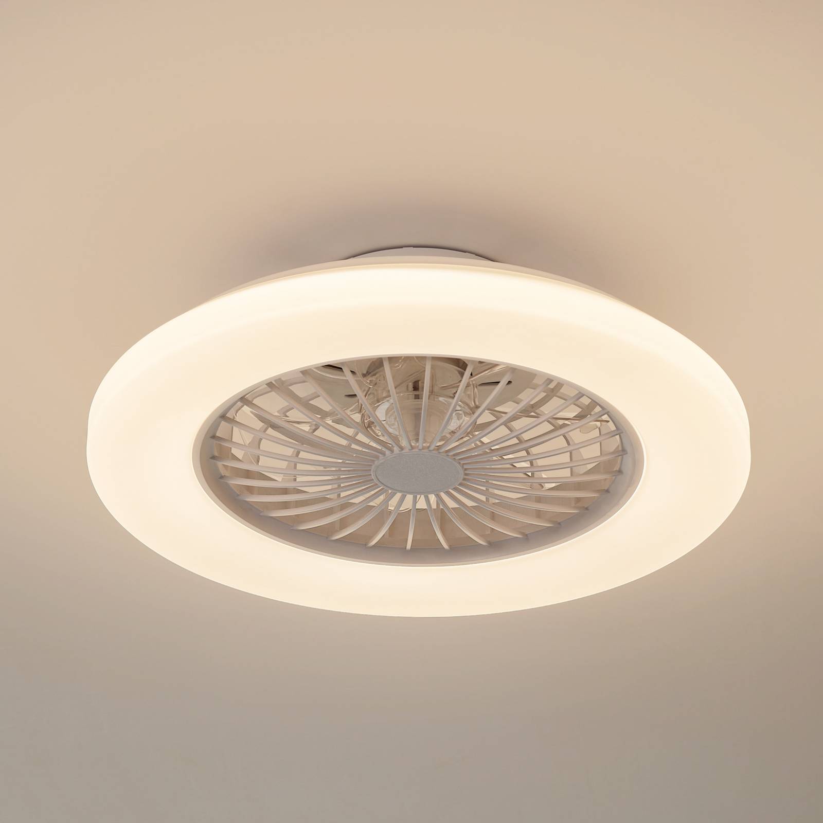 Wentylator sufitowy LED Vedin, DC, cichy, Ø 49 cm, CCT