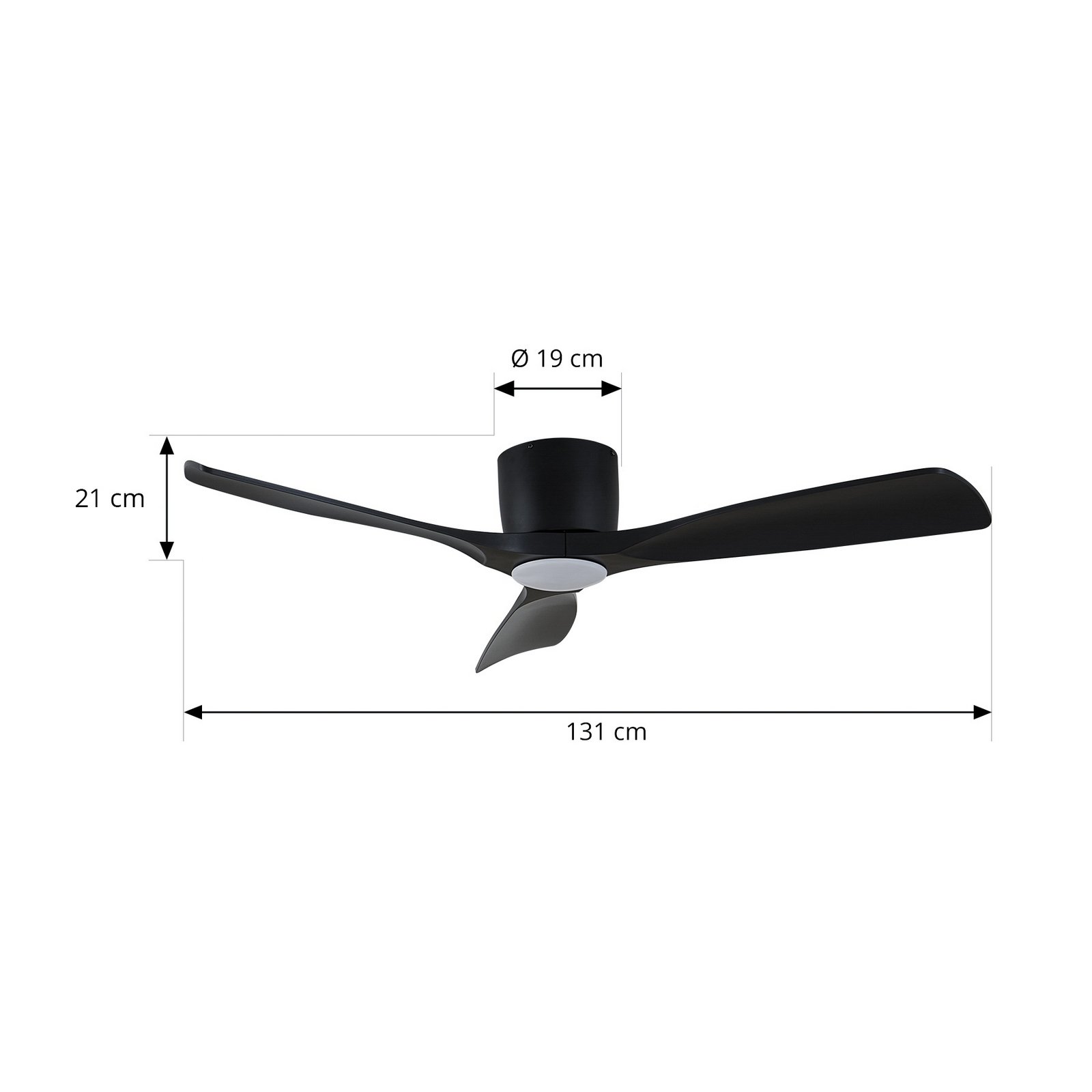 Lucande Smart LED ventilator de tavan Moneno, negru, DC, Tuya