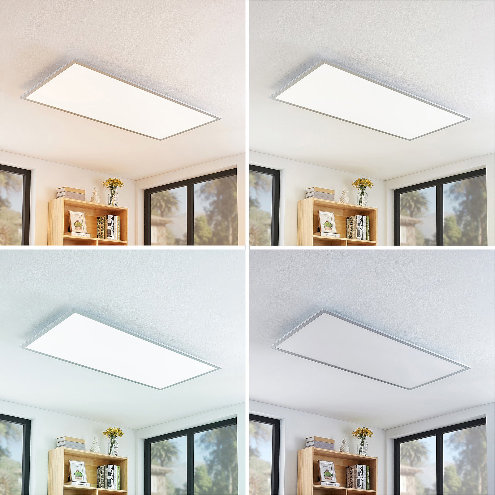 Zento LED Ceiling Lamp CCT w/Remote White/Silver - Lindby