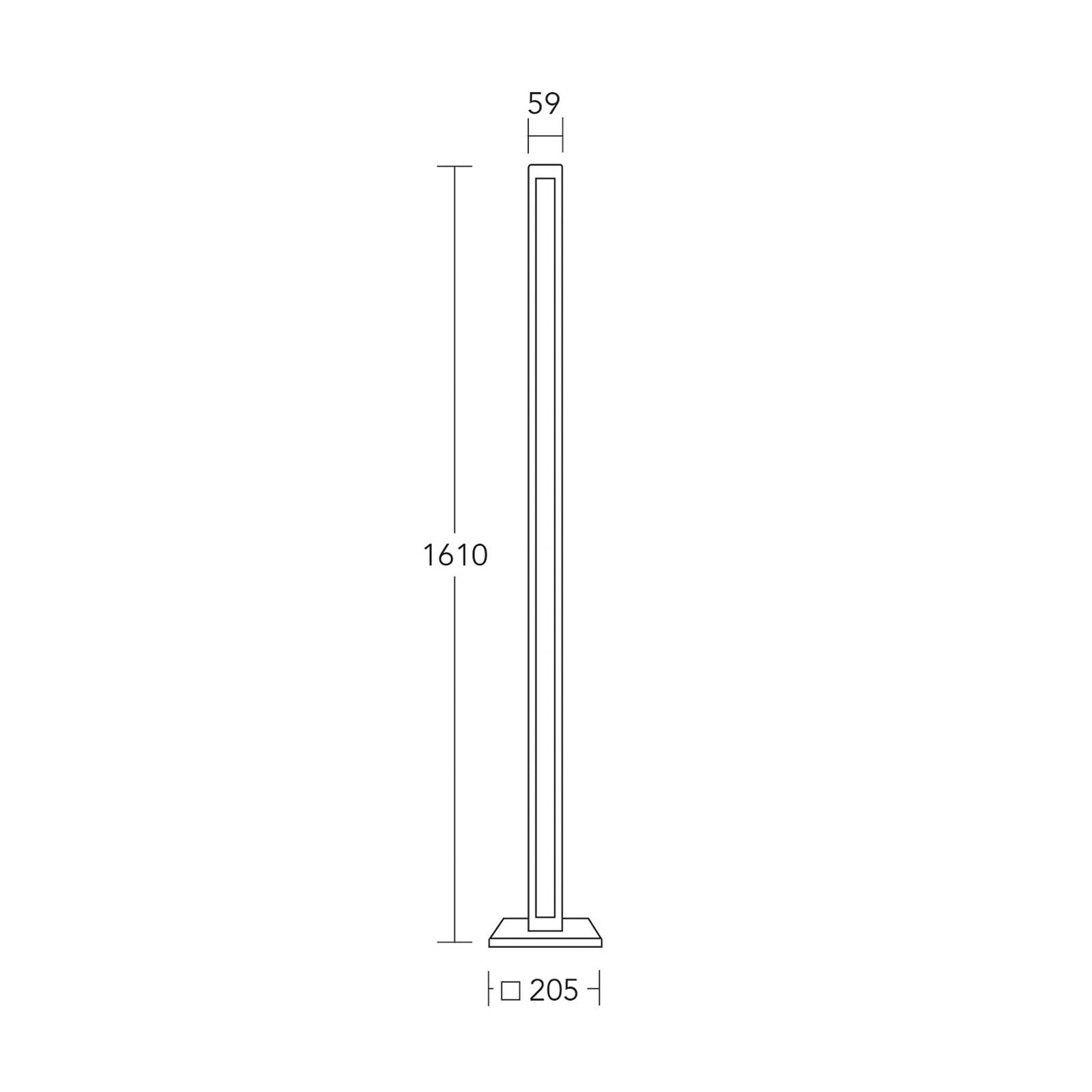 HerzBlut LED- Stehlampe Karl K, Holz, dimmbar, 161 cm günstig online kaufen