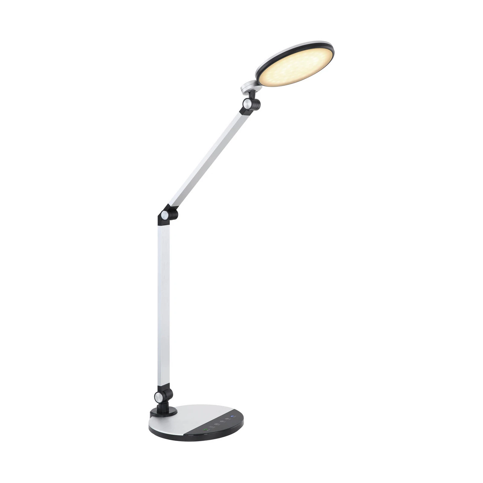 Lampă de masă Konsti LED, înălțime 90 cm, negru/argintiu, CCT