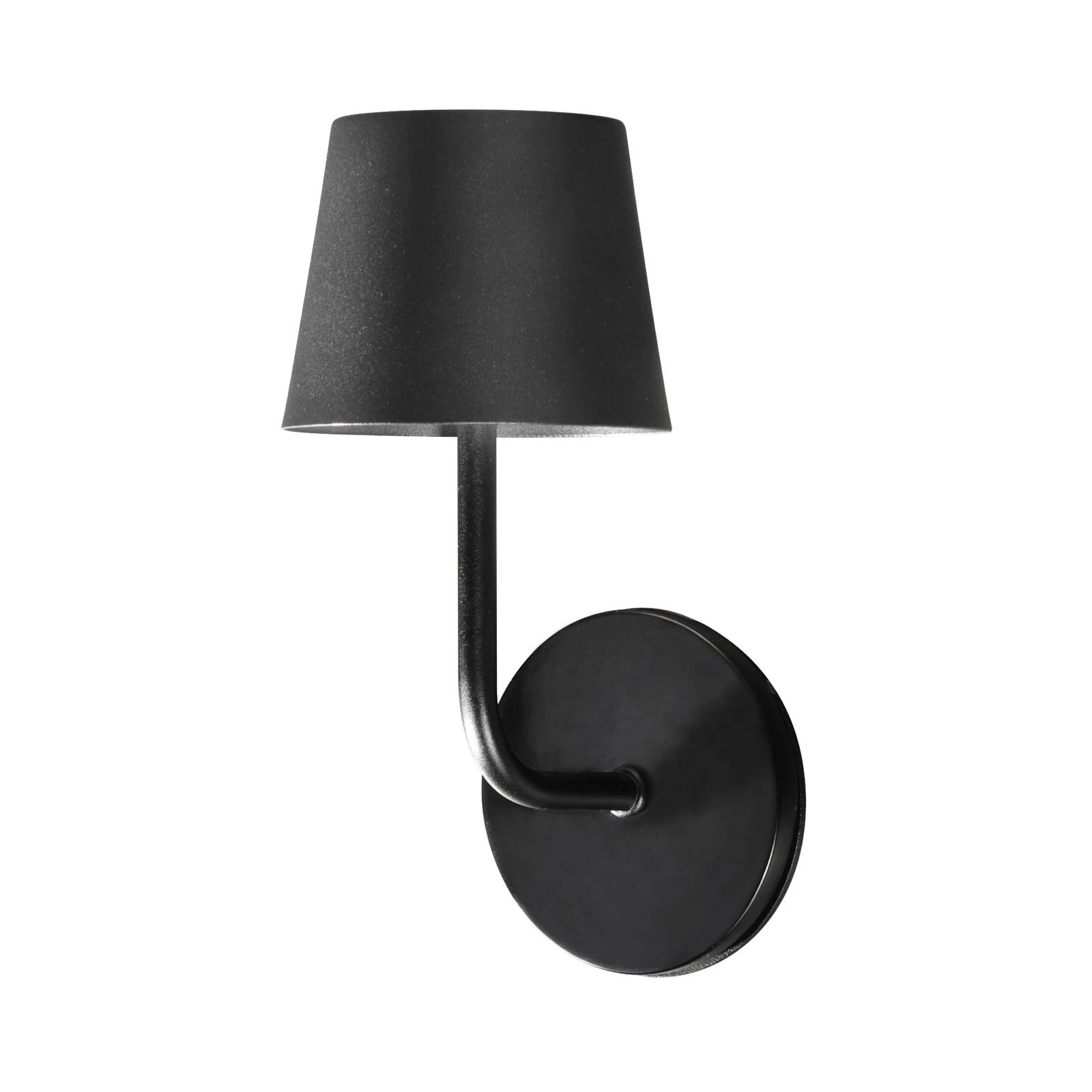 LED akumulatora sienas lampa Magnetic, melna, CCT, IP54, dimmerējama