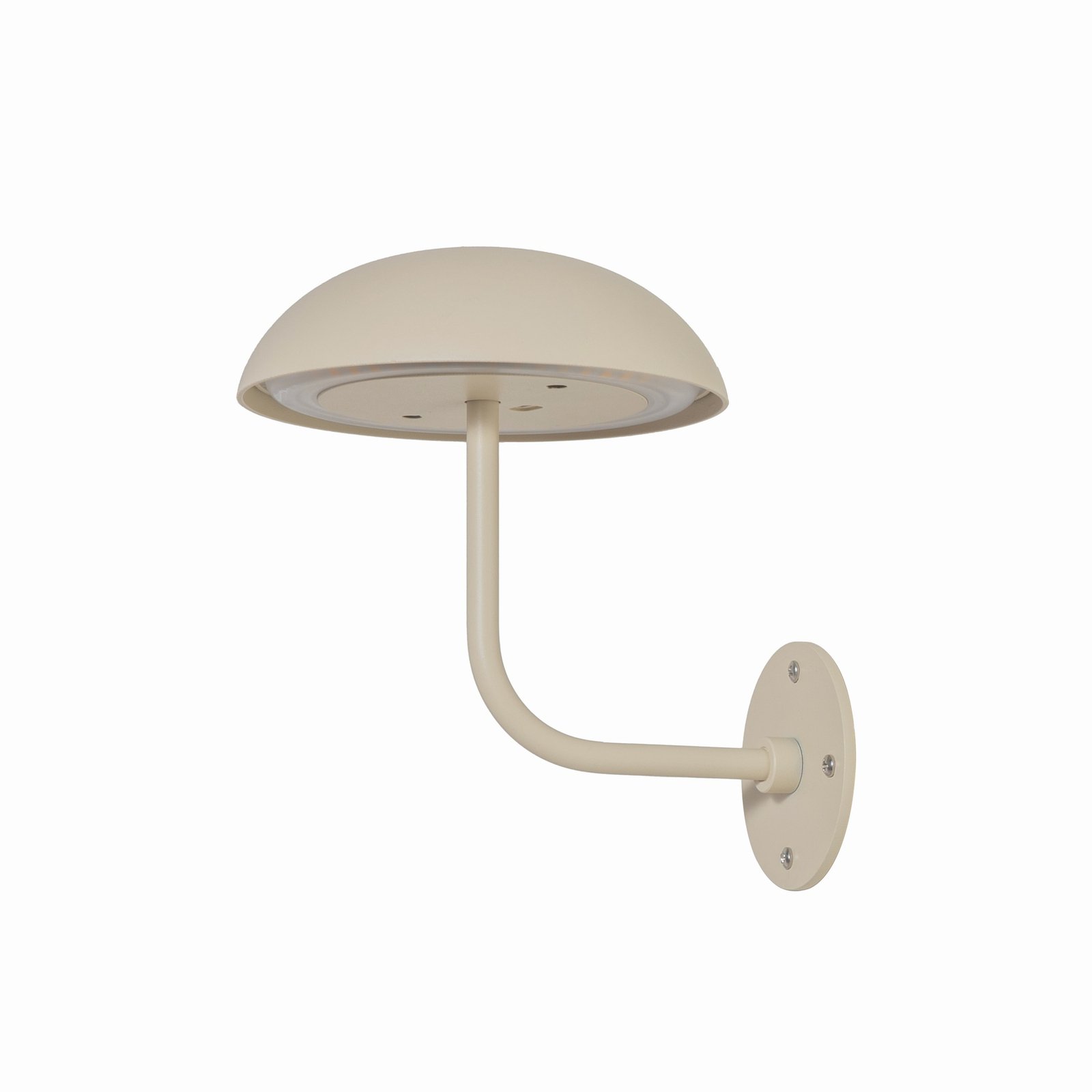 Arcchio LED oppladbar bordlampe Thenra, beige, veggfeste