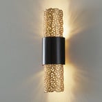 Wandlamp Palazzo, goud/bruin