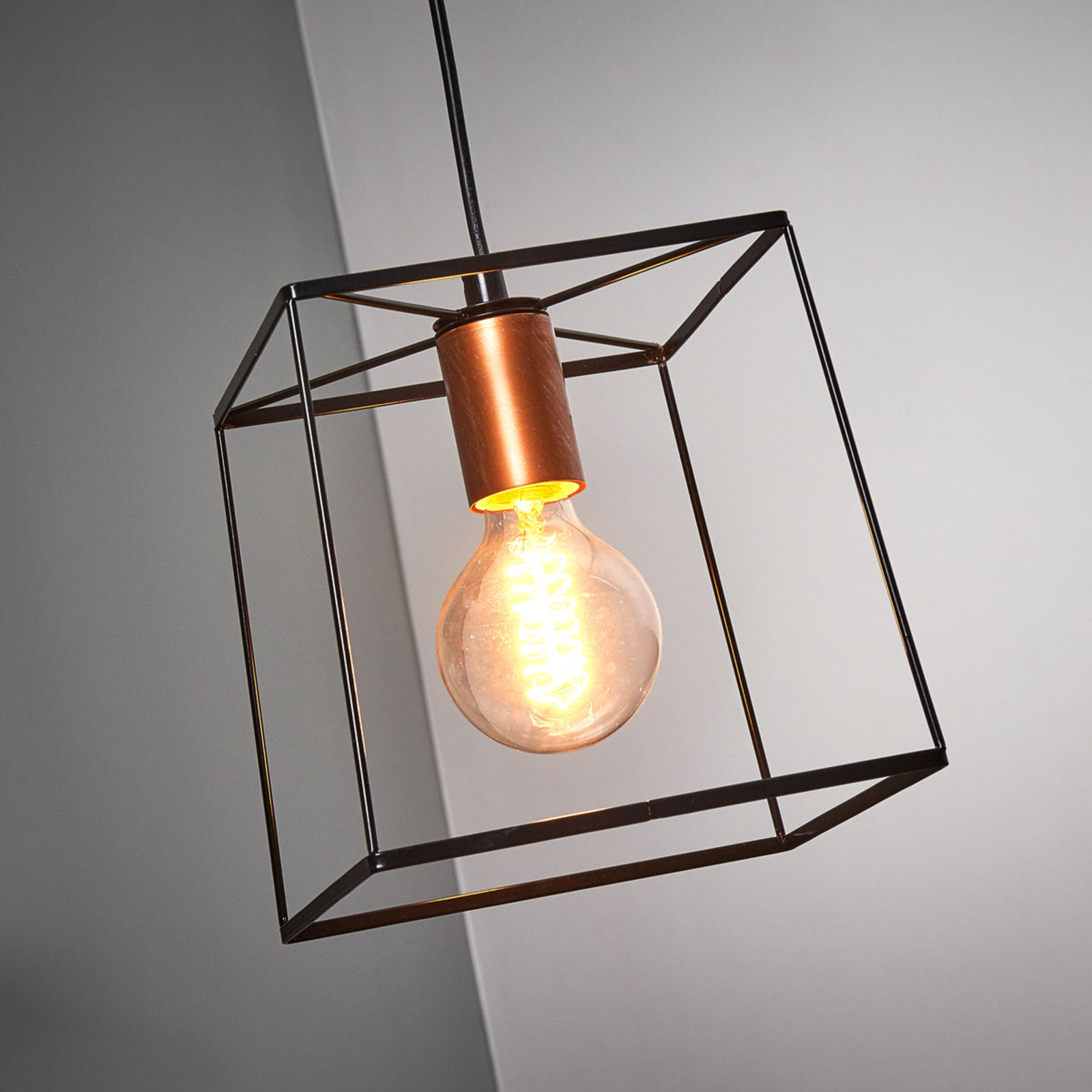 - hanglamp met metalen frame | Lampen24.nl