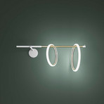 LED-Wandleuchte Ulaop, zwei Ringe, rechts