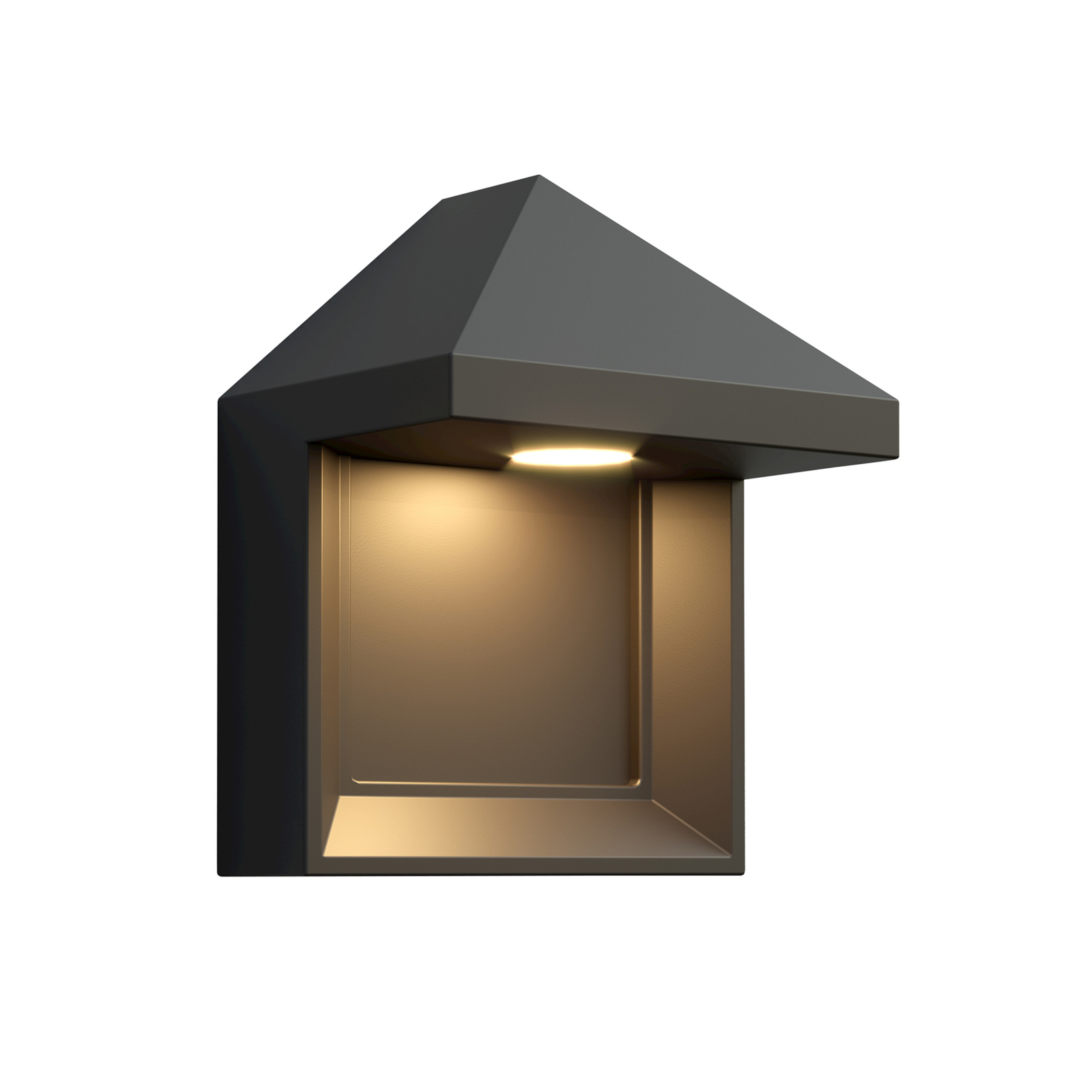 Lucande Zalinda -LED-ulkoseinälamppu, tummanharmaa