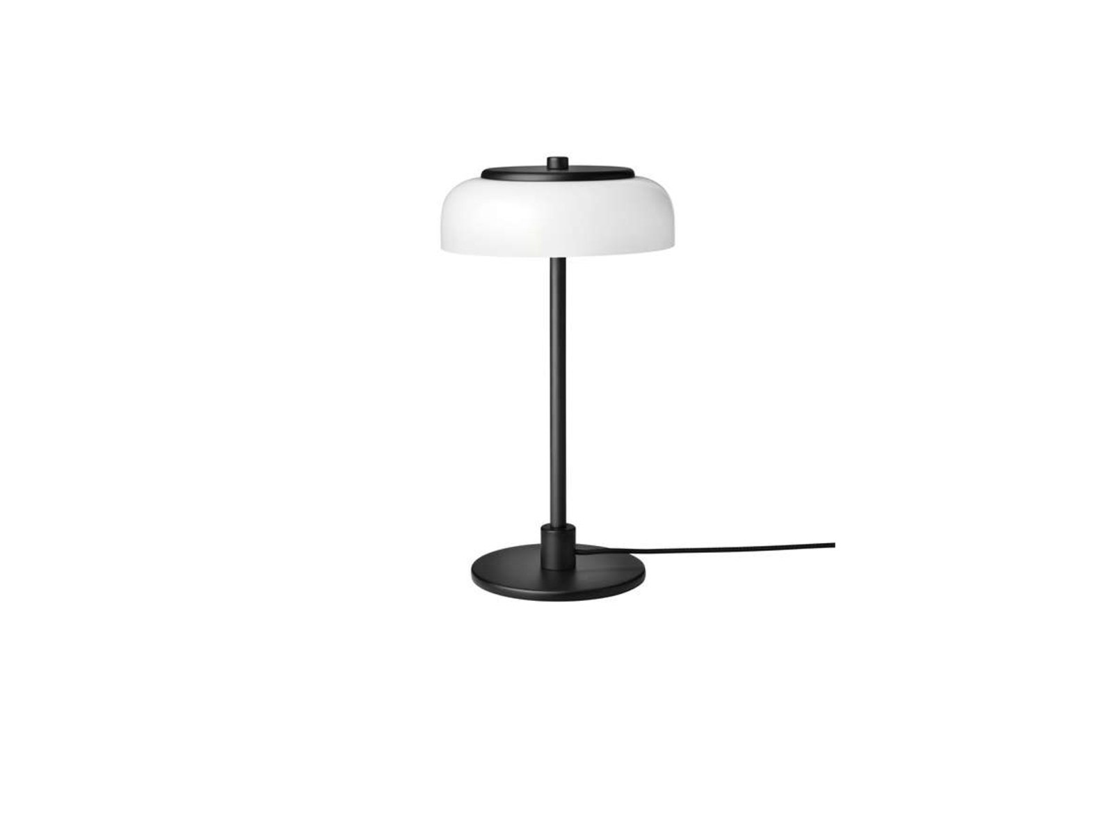 Nuura LED-laualamp Blossi, kõrgus 31 cm, must/opaal