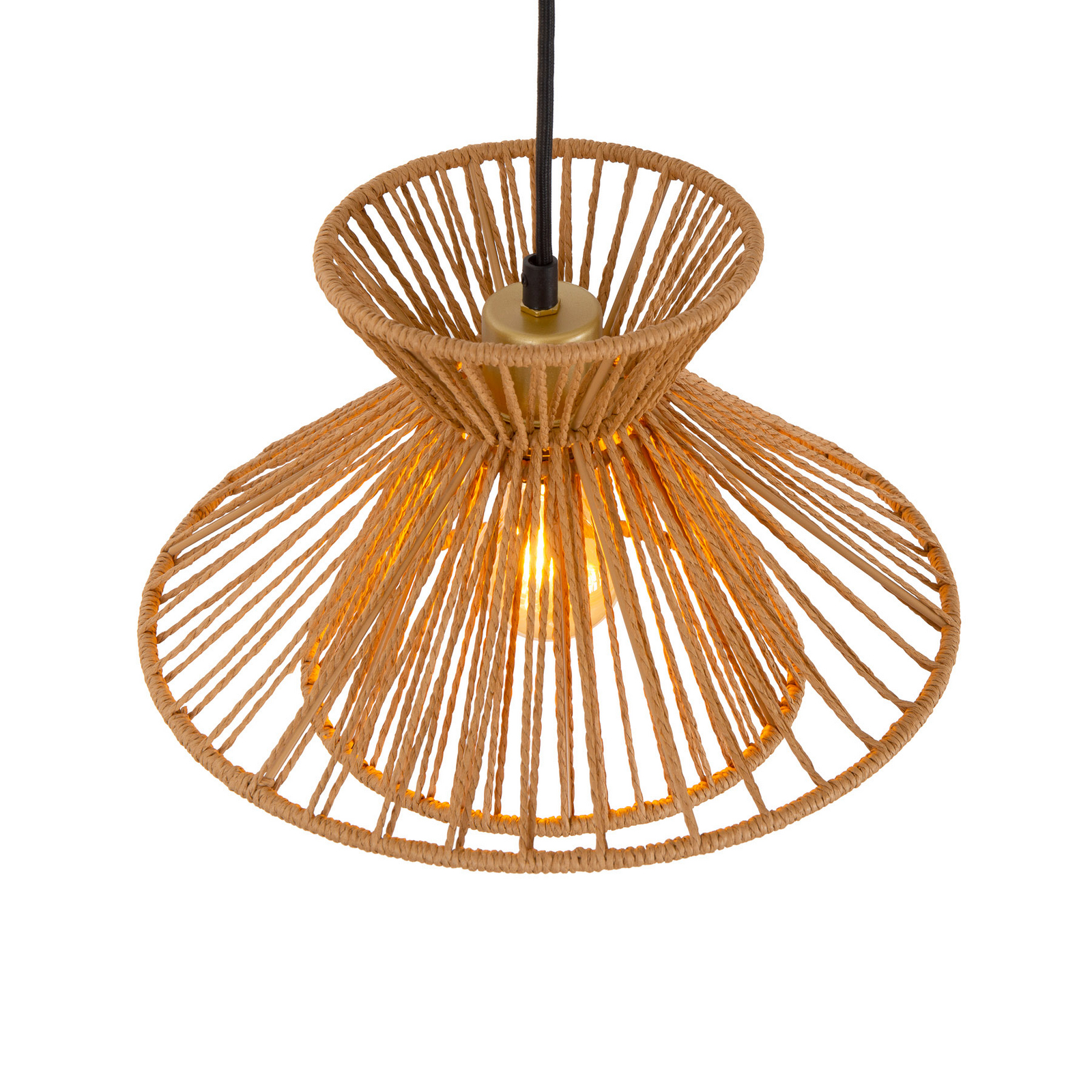 Hängeleuchte Tasman, Länge 61 cm naturfarben, Papier, 3-flg.