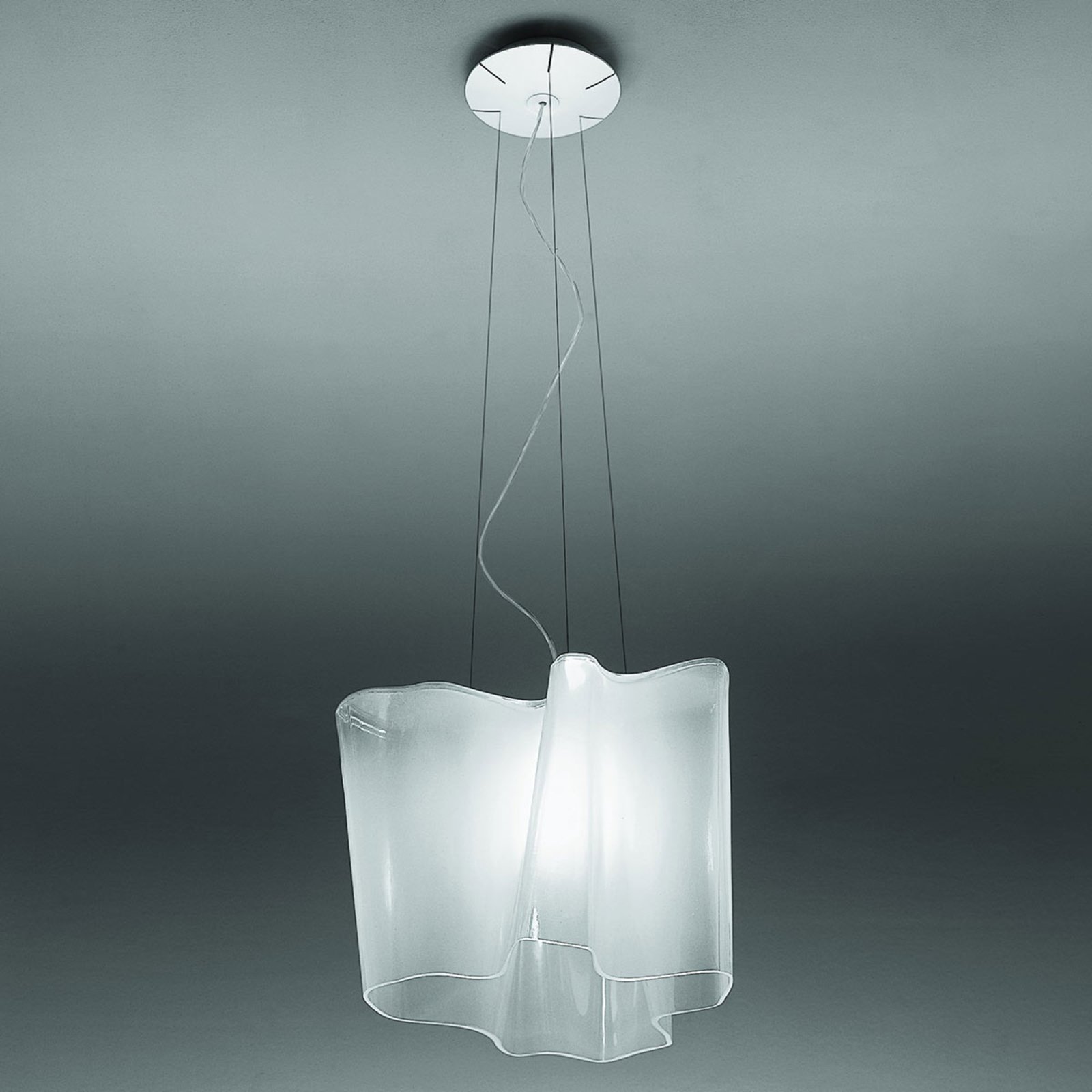 Artemide Logico lampa wisząca 1-pkt. 40 cm szara