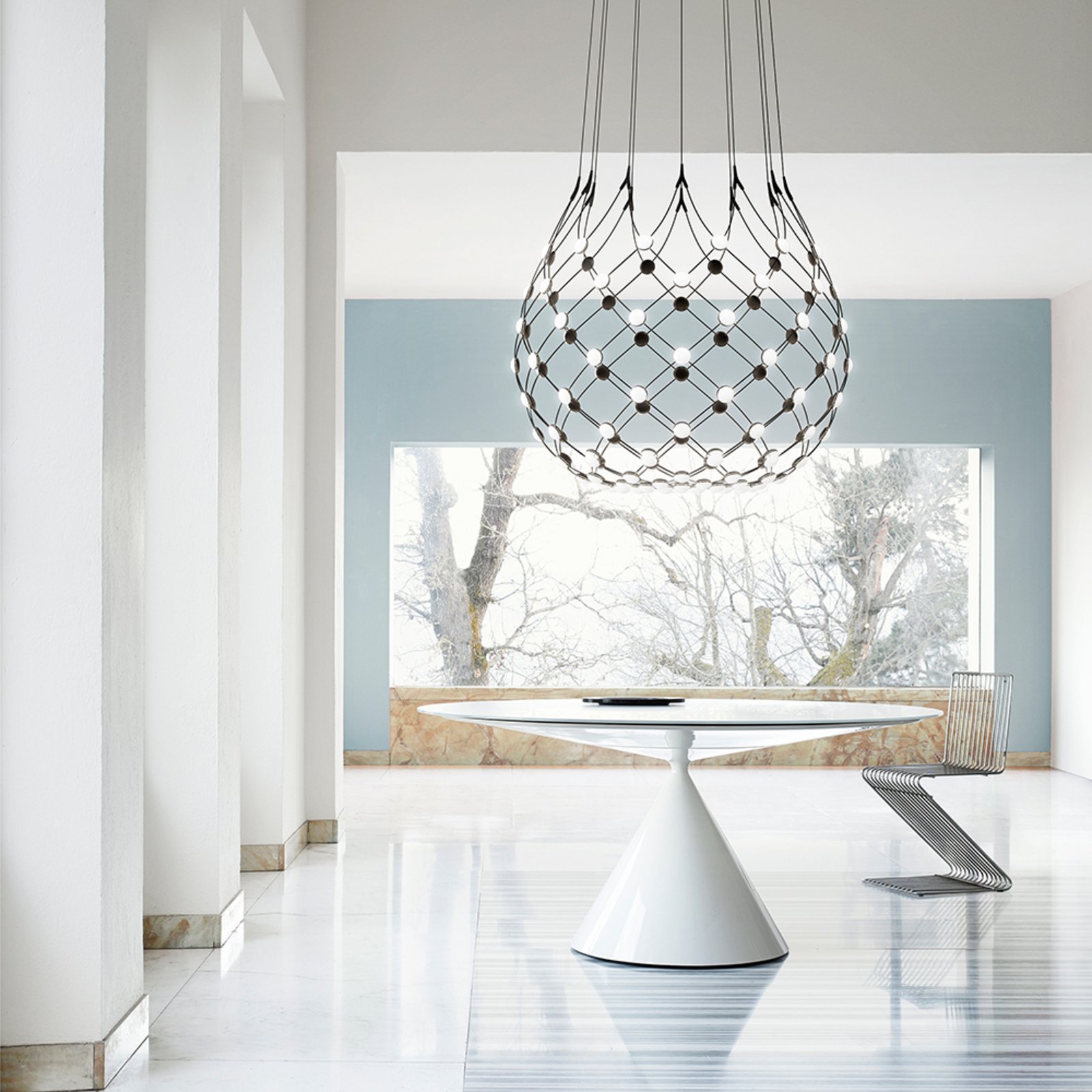 Lampada a sospensione Mesh Wireless Bluetooth, Ø 100 cm, 3 m - Luceplan