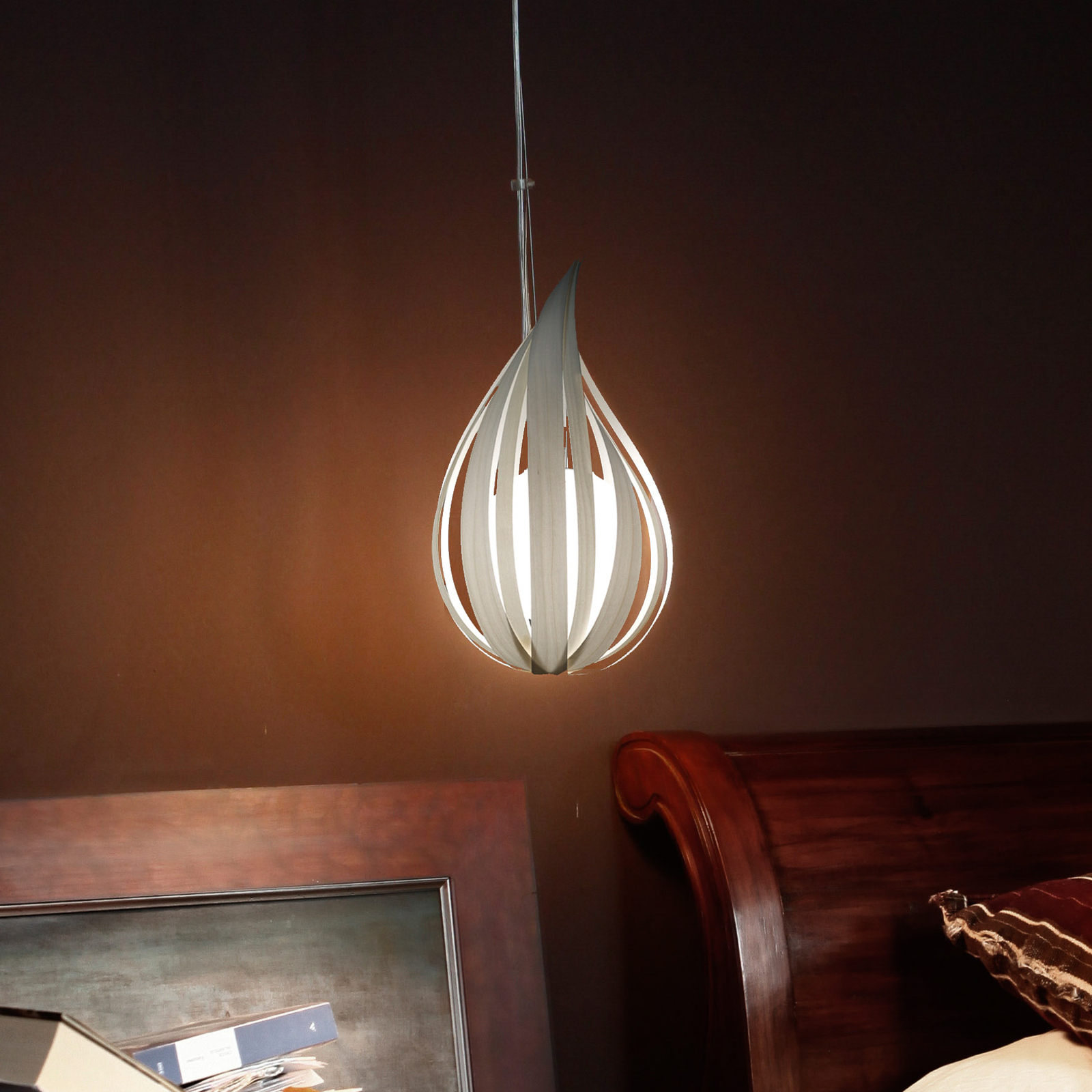 LZF Raindrop medium lampa wisząca, kość słoniowa
