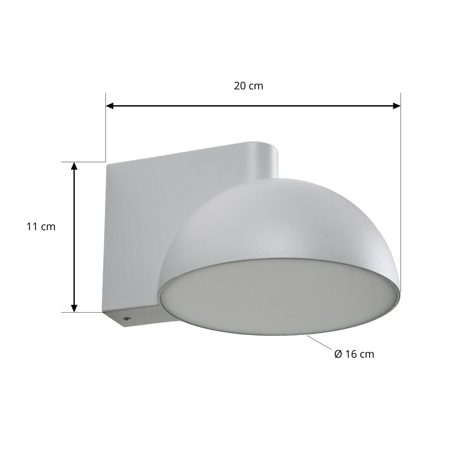 Velira LED buiten wandlamp, metaal, IP54, lichtgrijs - Lucande