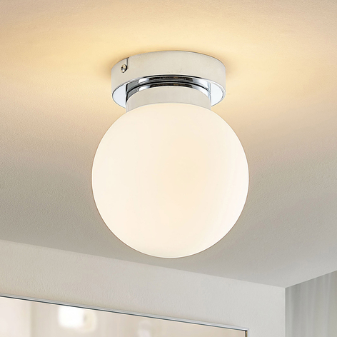Lindby Tavino plafondlamp, bolkap, chroom
