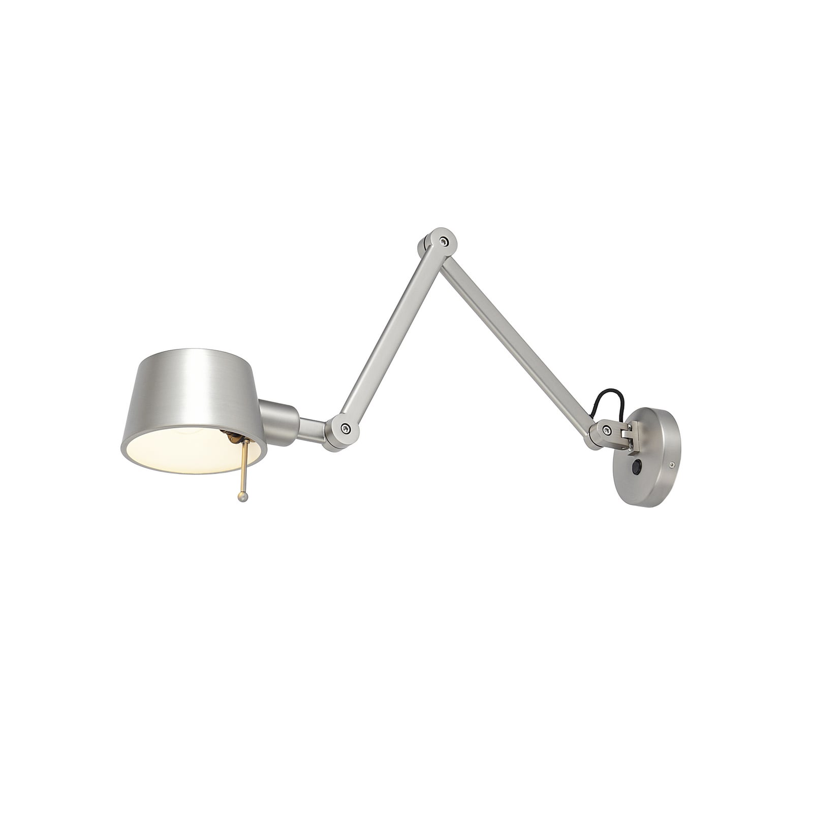 Applique Lucande Silka, 91 cm, nichel satinato, regolabile, E27