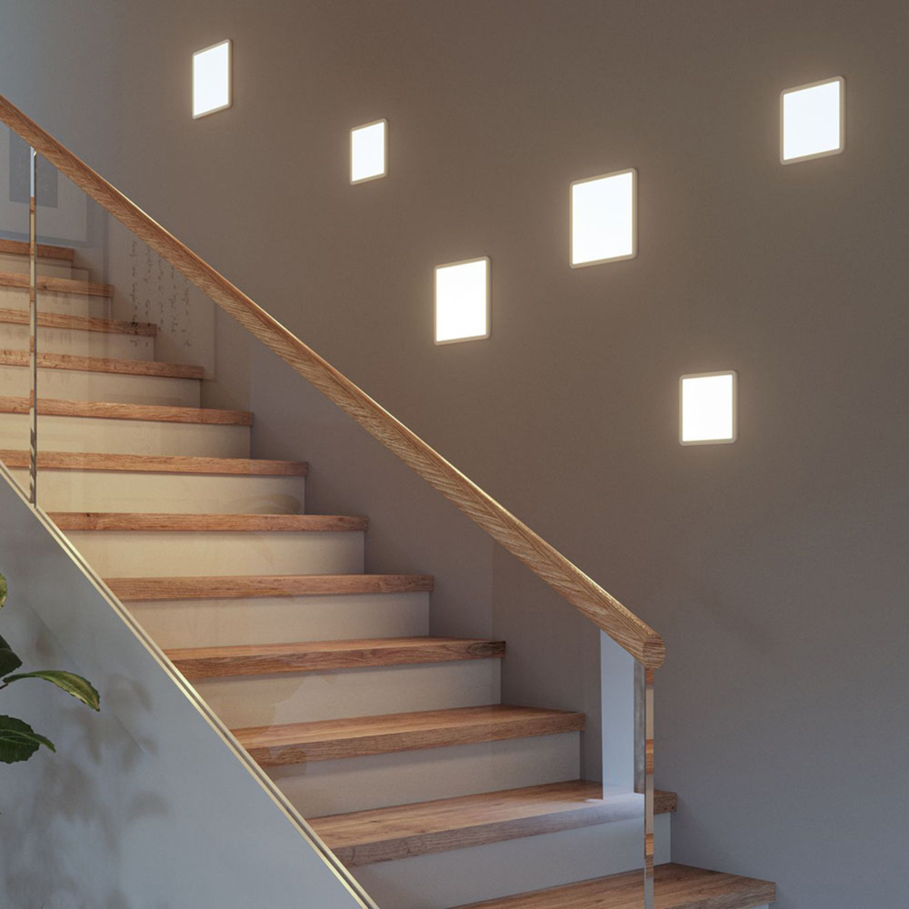 Paulmann Areo panel angular white 17.5 cm, for Living / Dining Room, plastic, 13 W, energy efficiency: A+, H: 1.2 cm