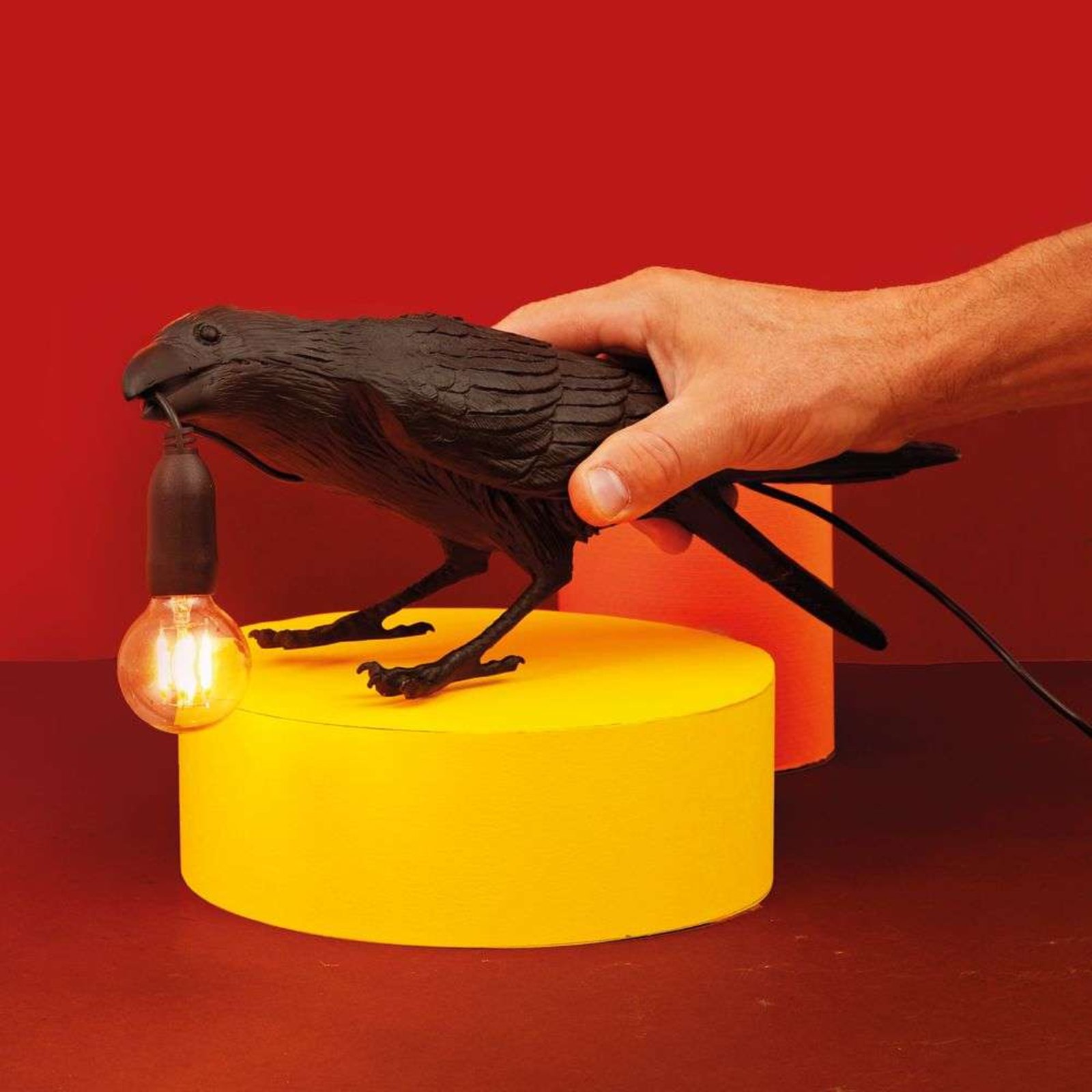 Bird Lamp Playing Lámpara de Sobremesa Negro - Seletti