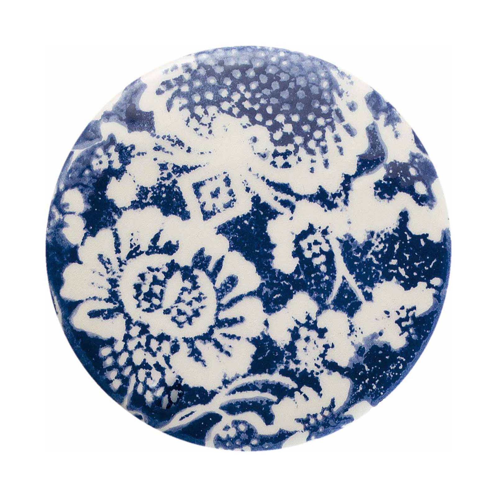 PI hengelampe med blomstermønster Ø 5,5cm blå/hvit