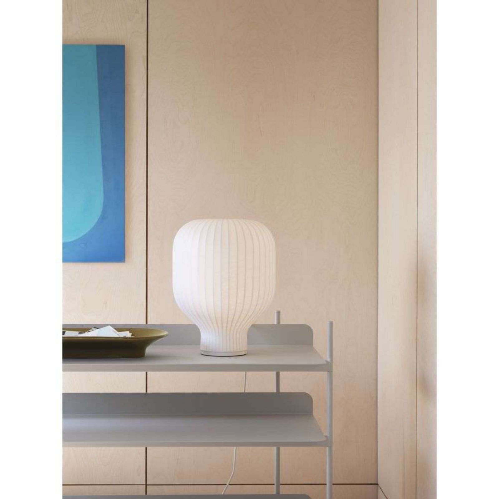 Strand Tischleuchte H39,1 White Muuto - Wohnzimmer - Stoff / Textil