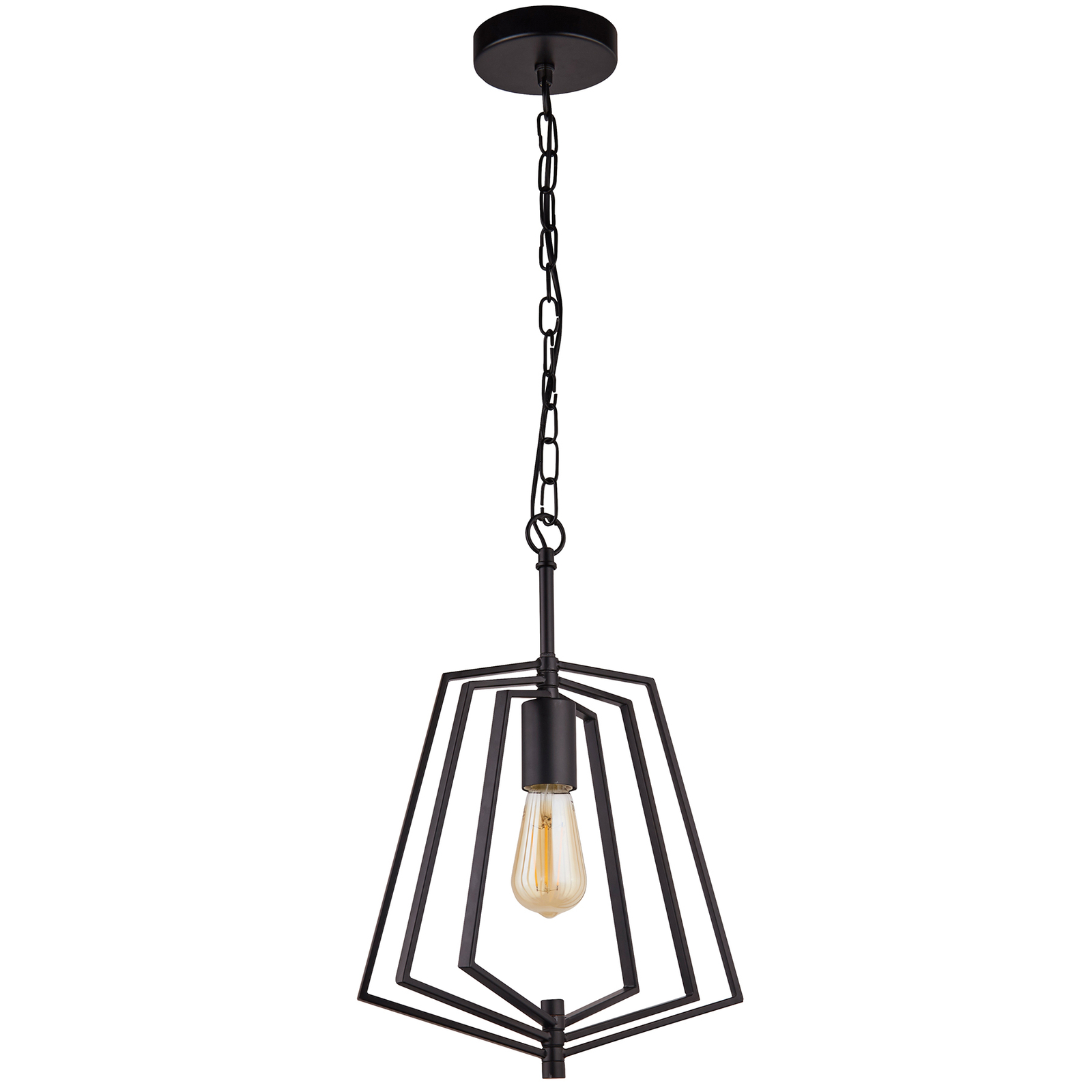 Hanglamp Slinky, 1-lamp, zwart mat