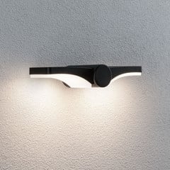 Paulmann aplique LED para exterior Pekana, antracita 30 cm aluminio IP44