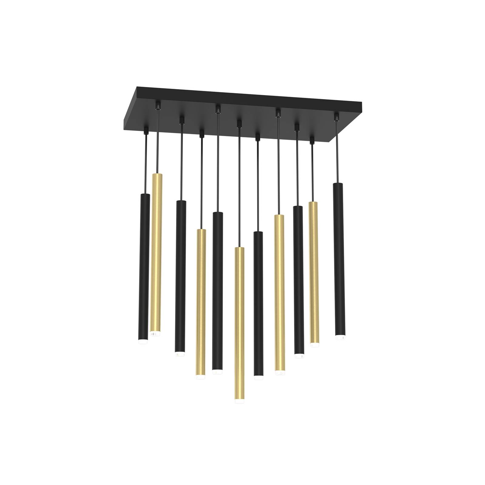 Eko-Light Monza Hanglamp voor woonkamer / eettafel - messing / goud - metaal - pendellamp - dimbaar