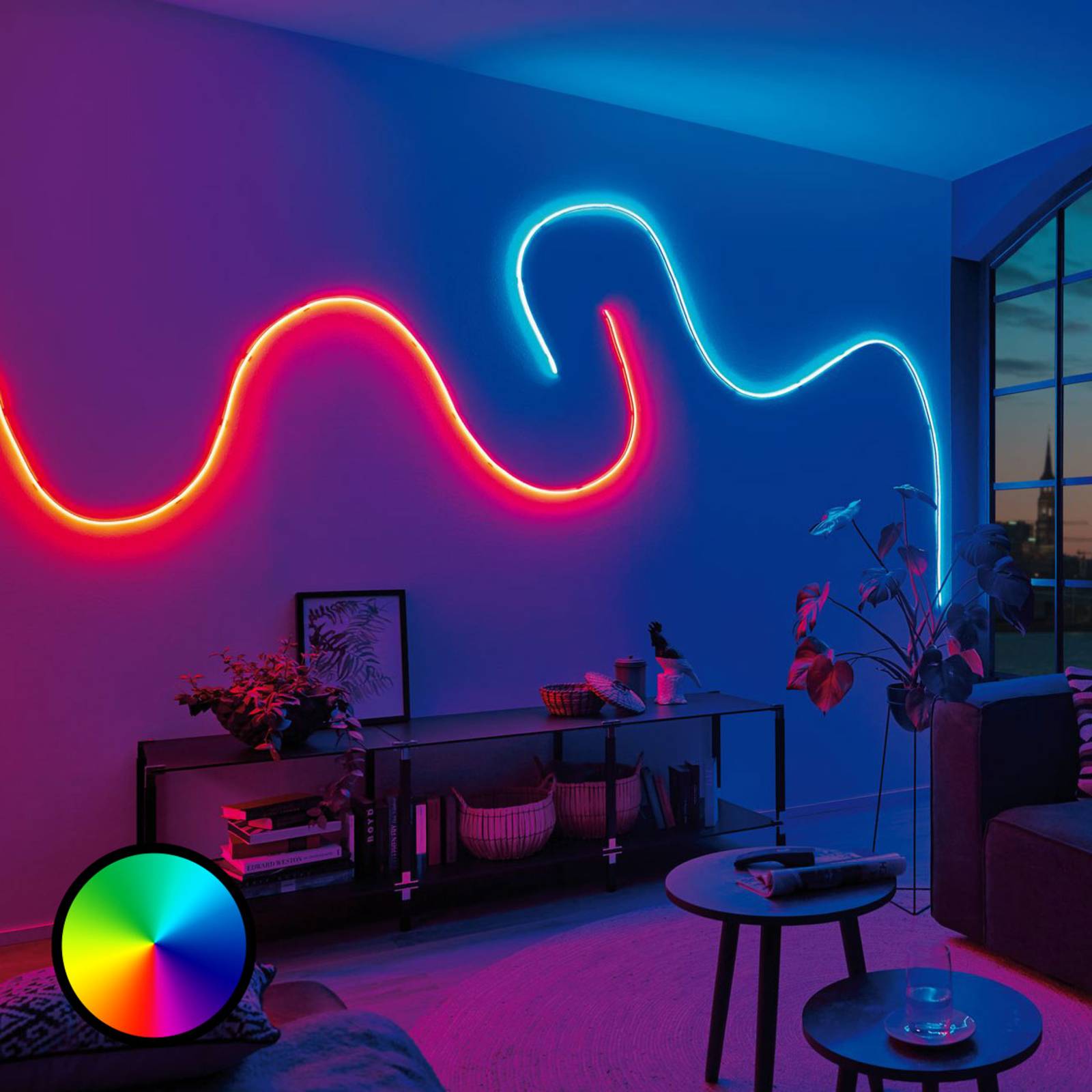 Paulmann MaxLED Flow basic set RGB 1.5 m, for Living / Dining Room, plastic, 13.5 W, L: 150 cm, W: 1 cm, H: 1 cm