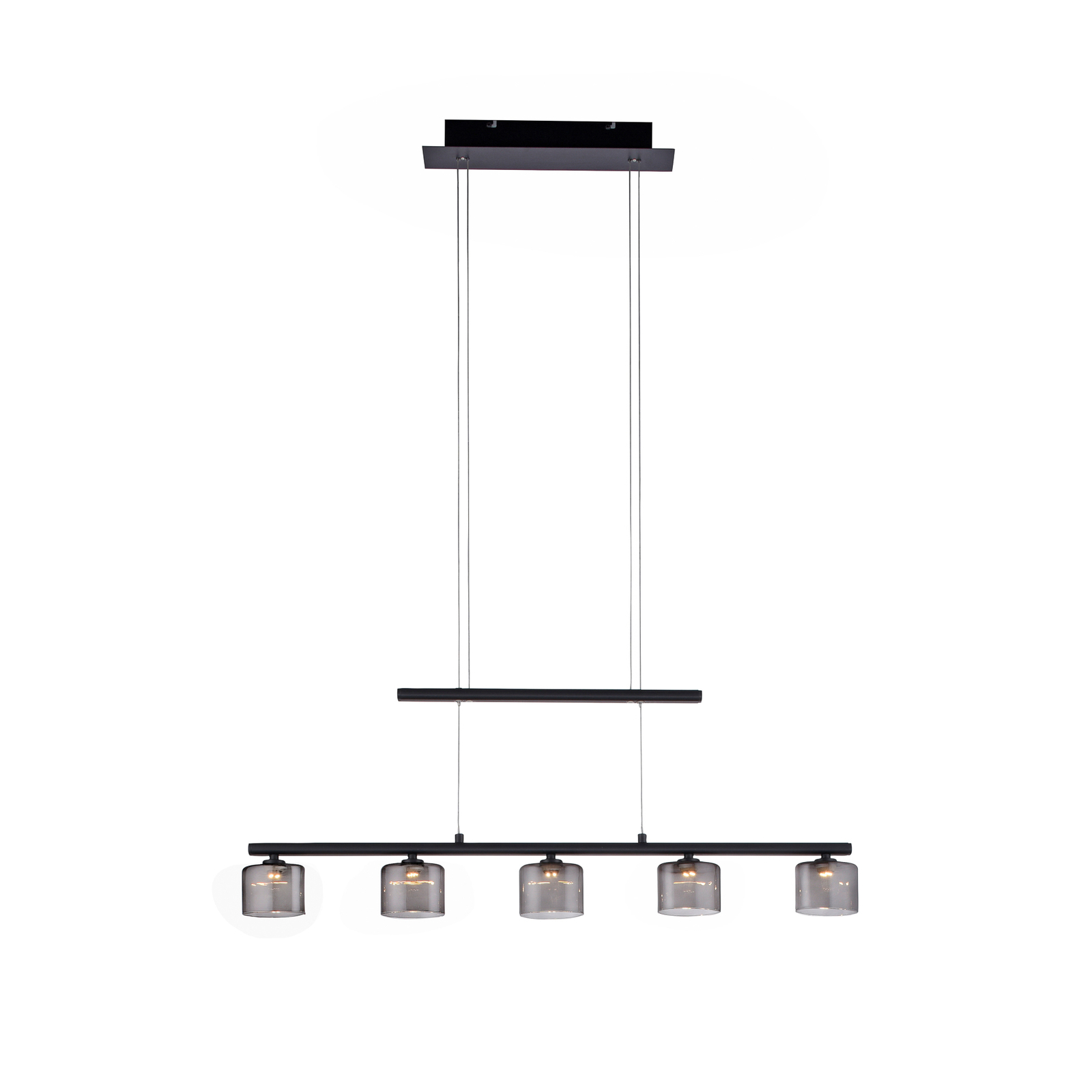 LED hanglamp Hydra, 5-lamps, zwart