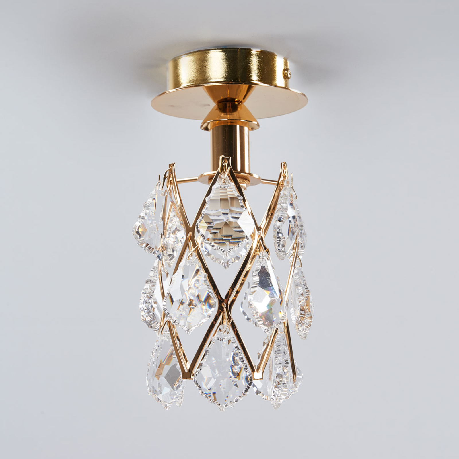 CHARLENE - позлатена кристална лампа за таван