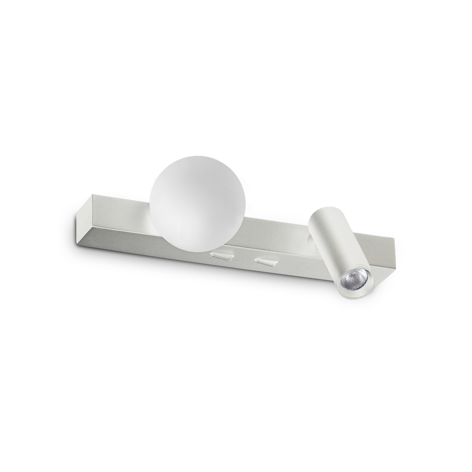 Aplică LED IDEAL LUX Binomio albă lățime 22 cm metal 2 becuri - Camera de zi / sufragerie - Modern