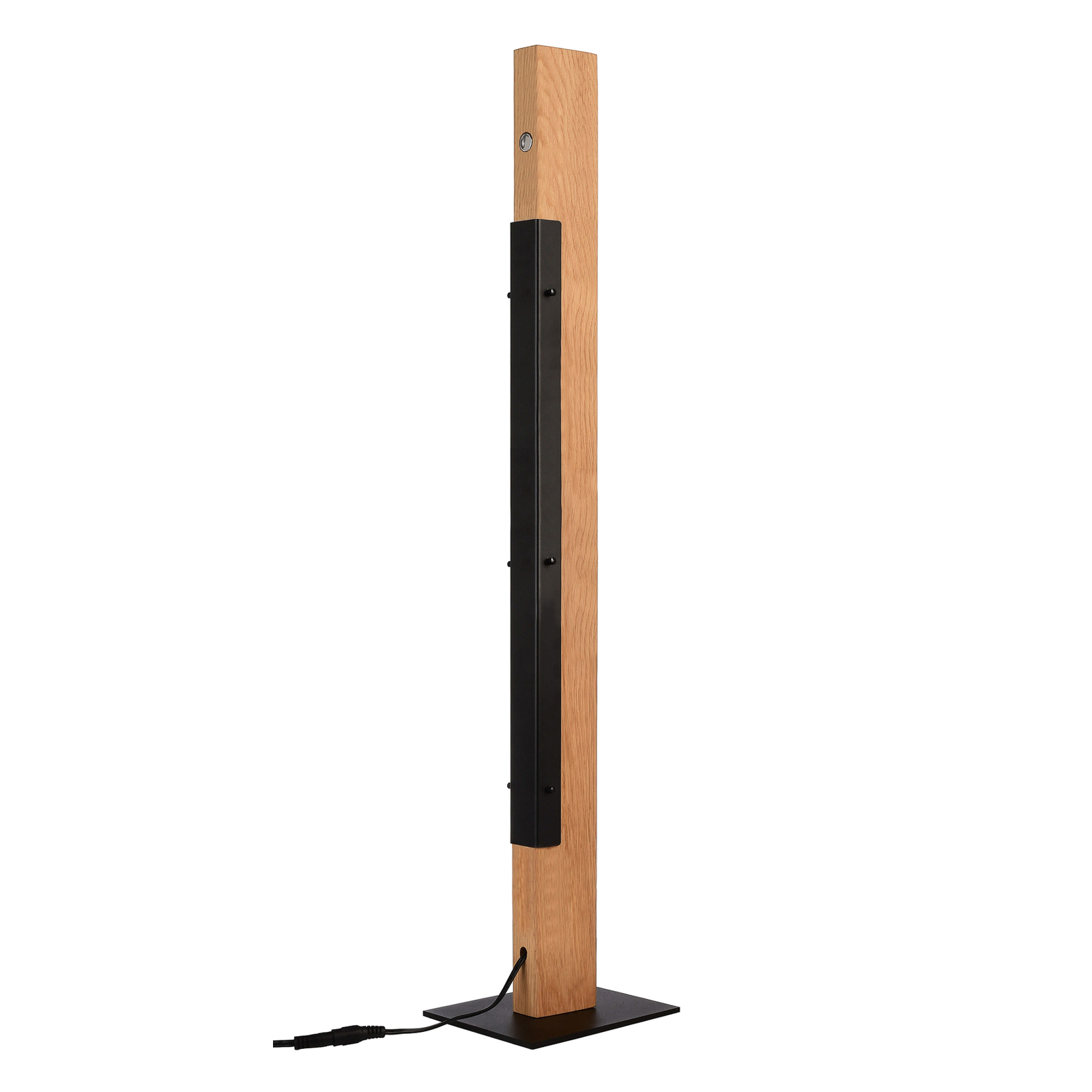 Stojaca LED lampa Madera z dubového dreva, stmieva