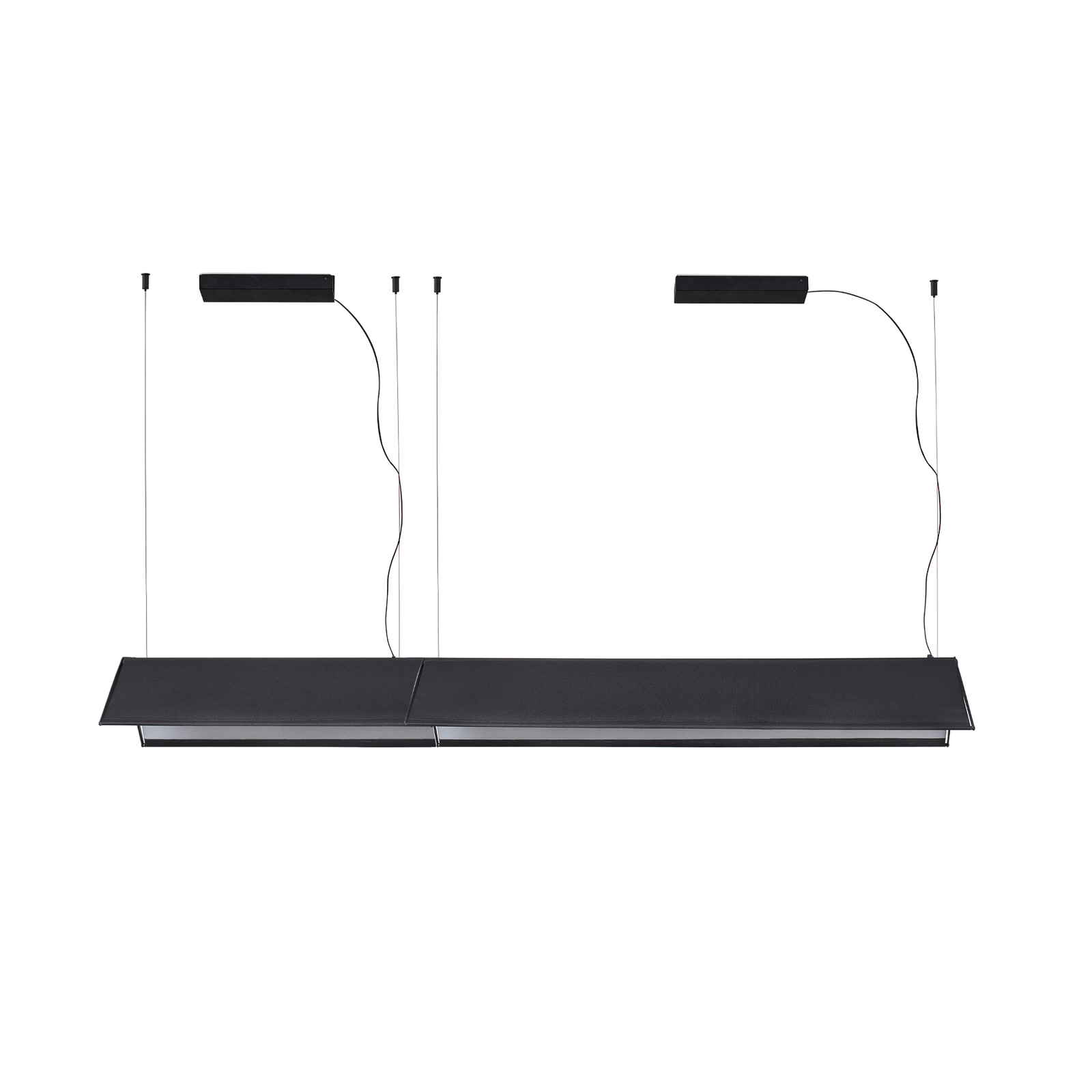 Ludovico Surface LED-pendellampa, 60 cm, svart