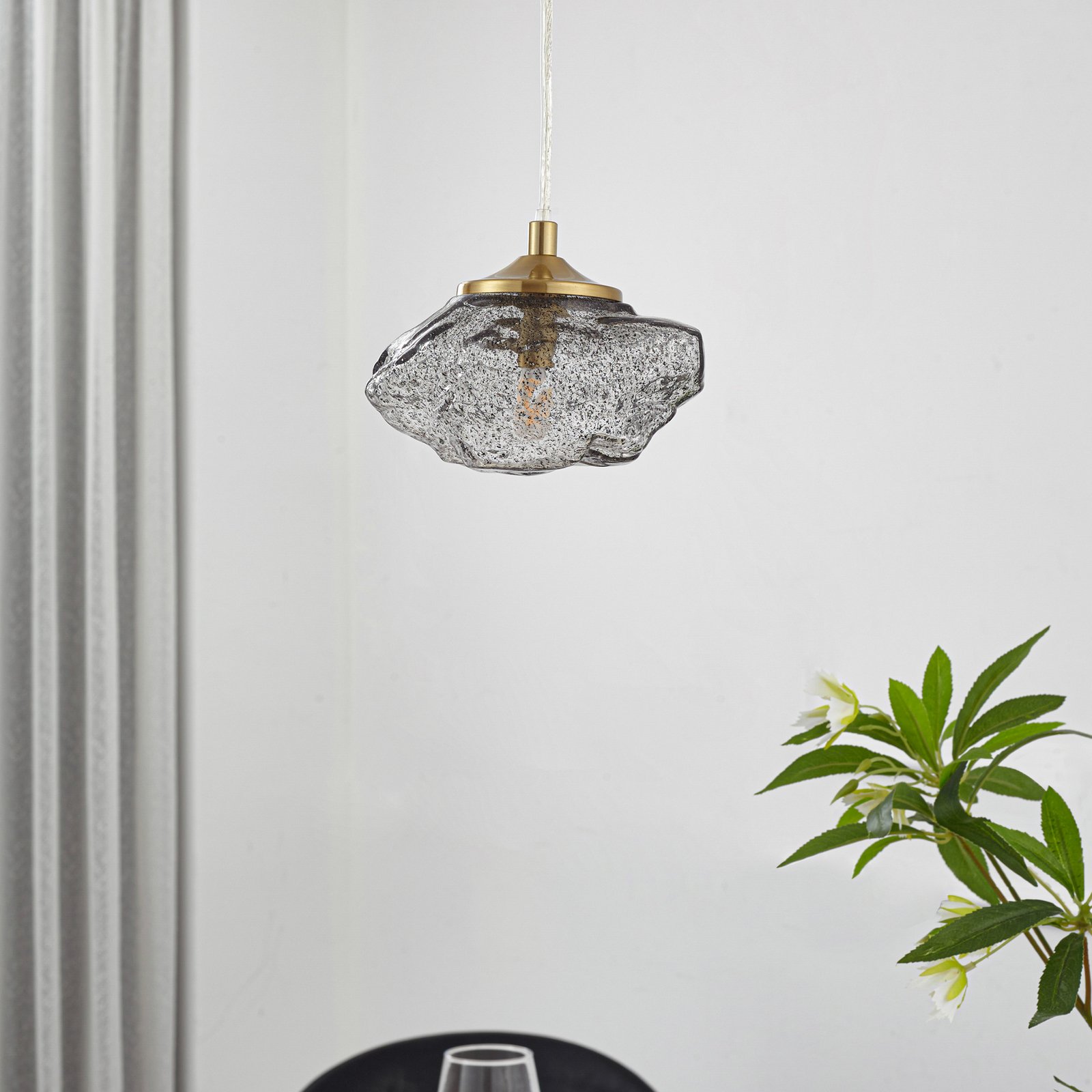 Piatra Pendelleuchte Rauch/Messing - Lindby