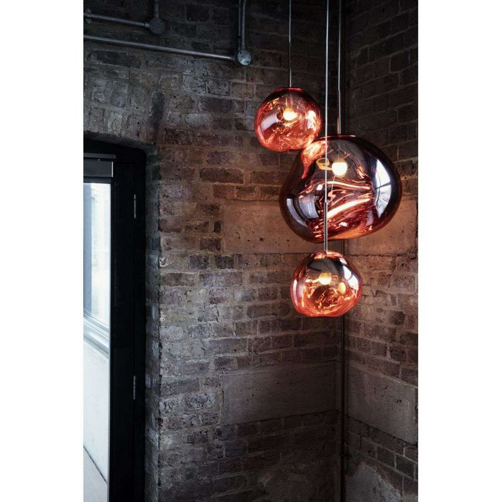 Melt Trio Round LED Lustră Pendul Copper - Tom Dixon