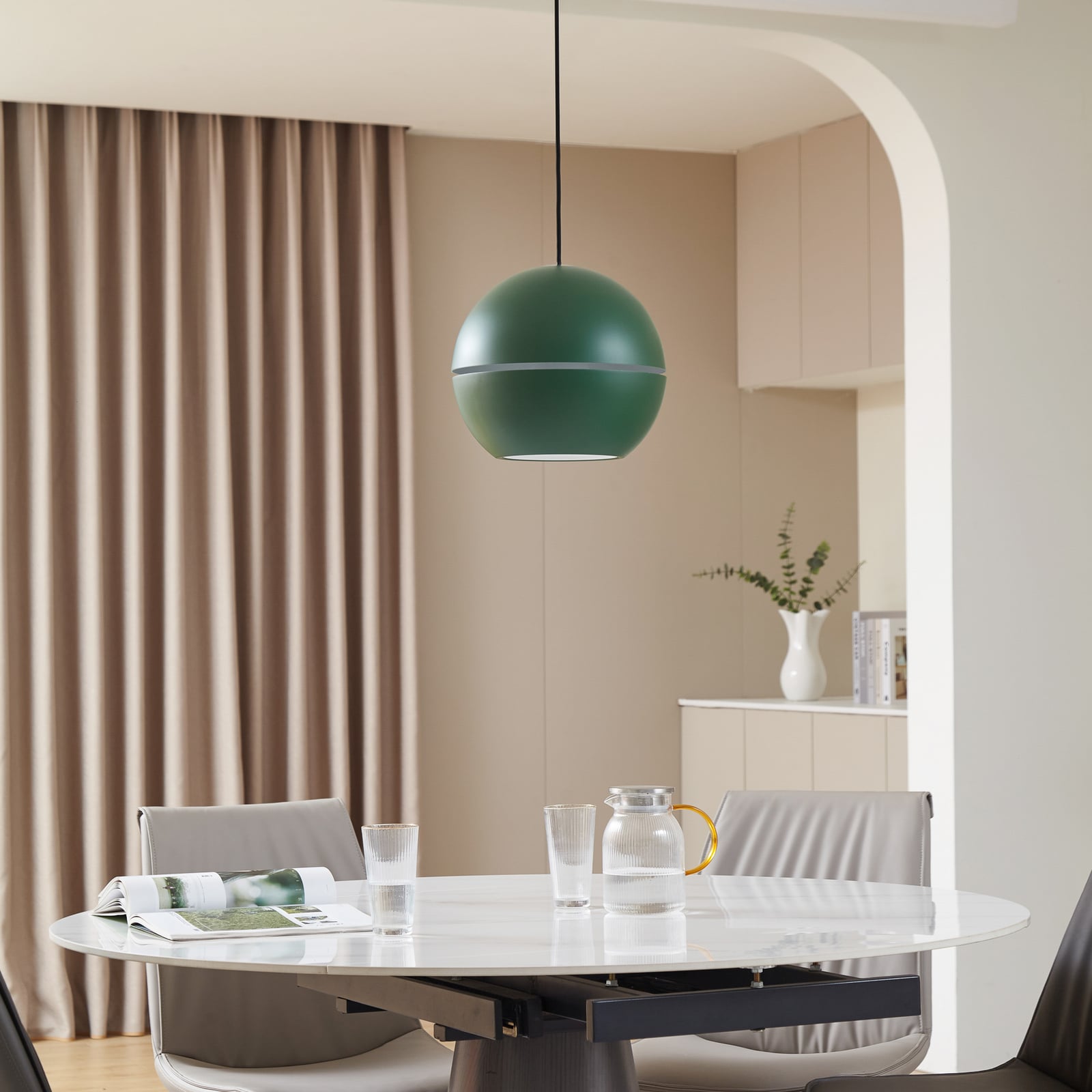 Lush Hängeleuchte, grün, Ø 30 cm, Aluminium, E27- NOLA