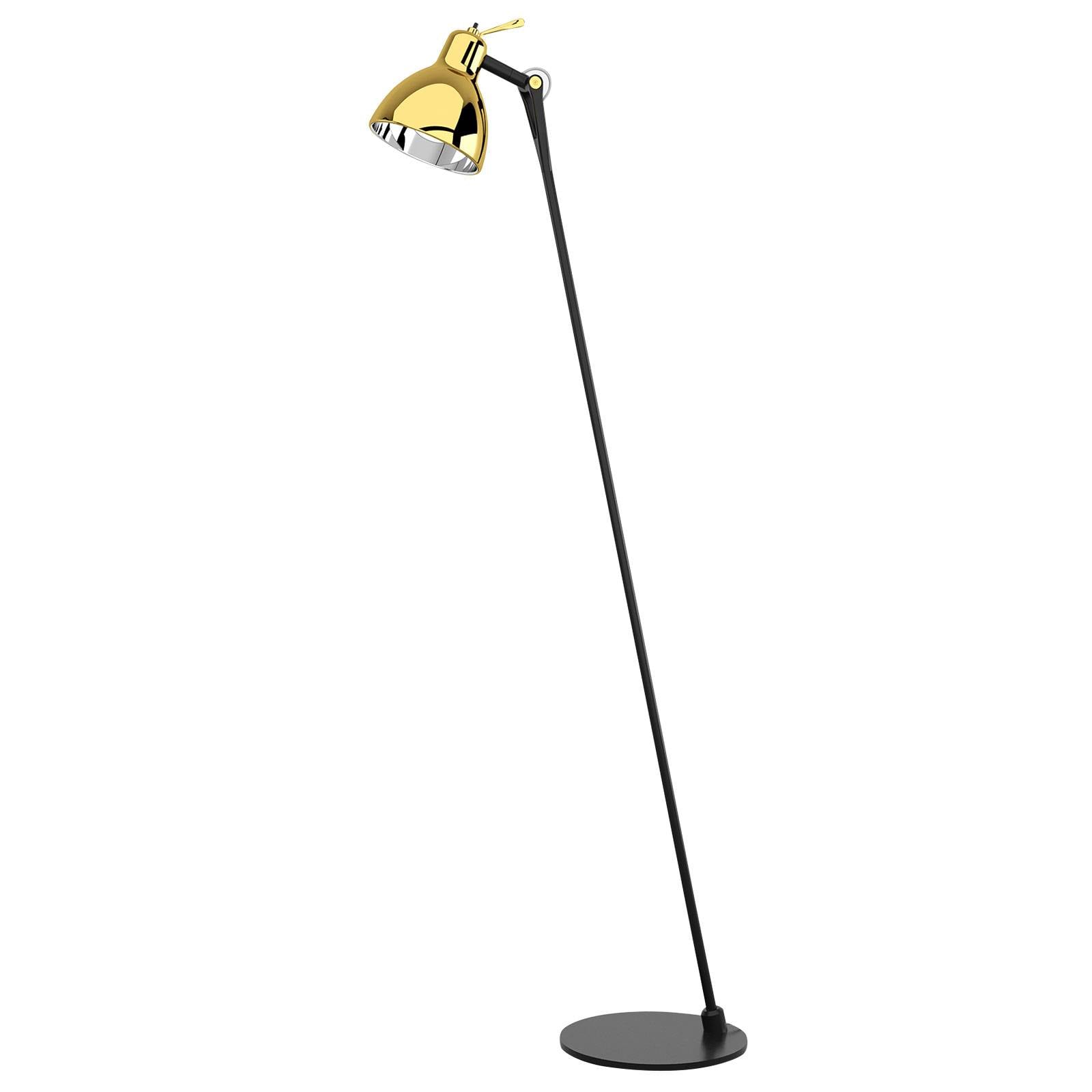 Rotaliana Luxy F0 Glam Stehleuchte, schwarz/gold, klar